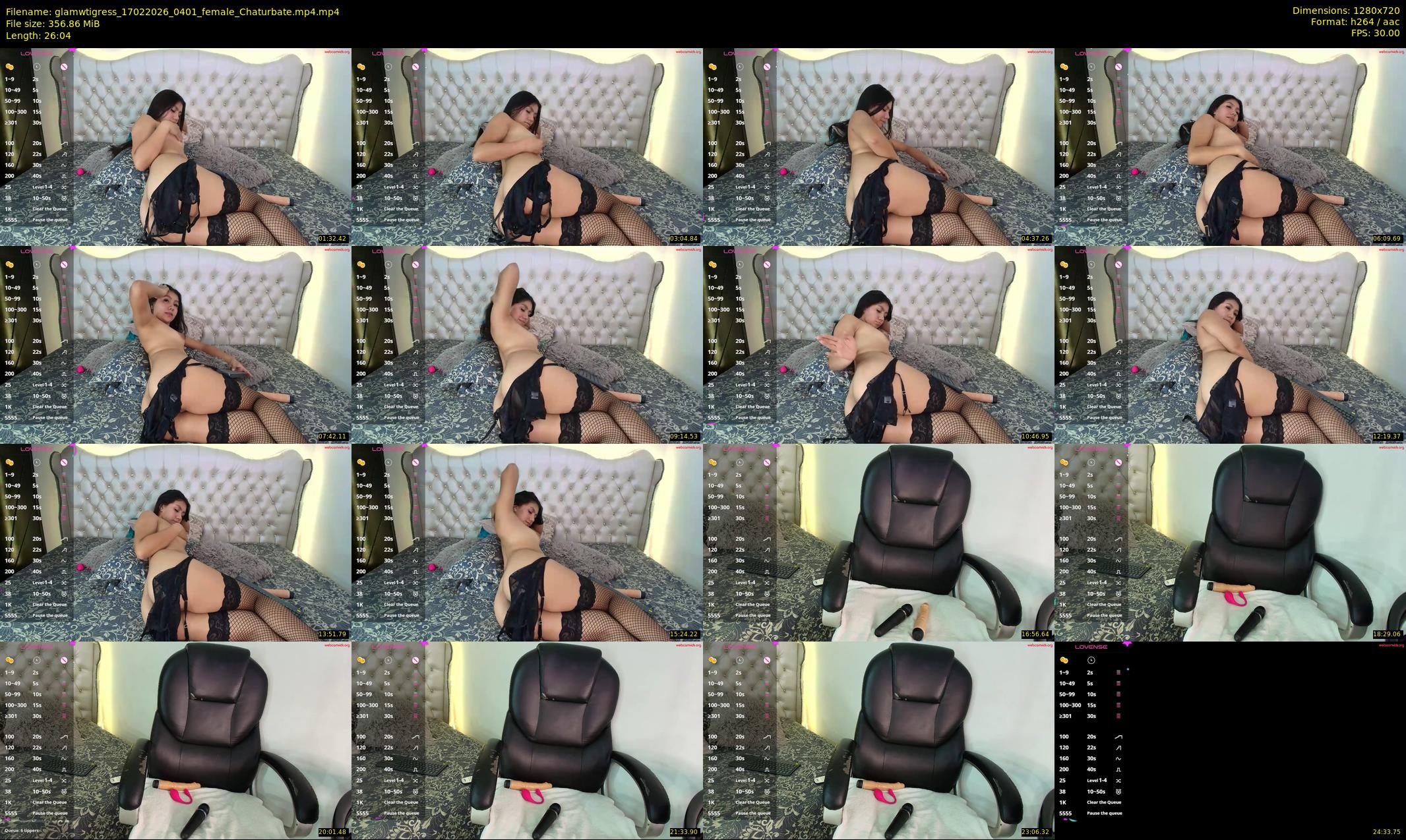 glamwtigress — 27 minute Chaturbate female cam show recording, 720p, Feb 17, 2026
