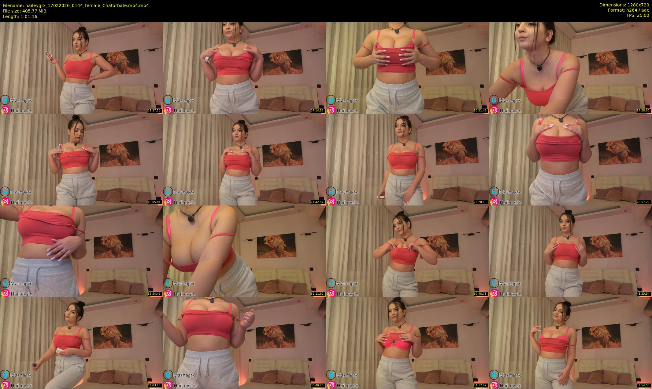 haileygrx — 62 minute Chaturbate female cam show recording, 720p, Feb 17, 2026
