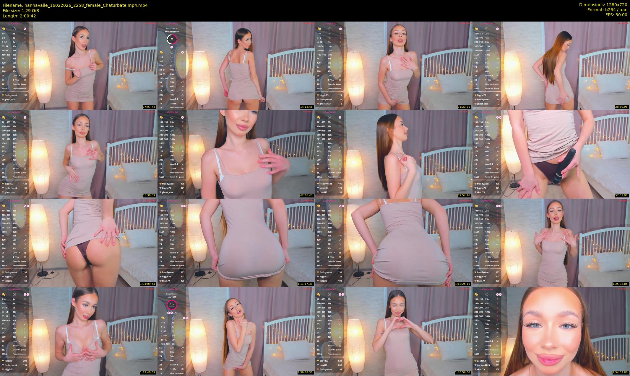 hannavaile — 121 minute Chaturbate female cam show recording, 720p, Feb 16, 2026