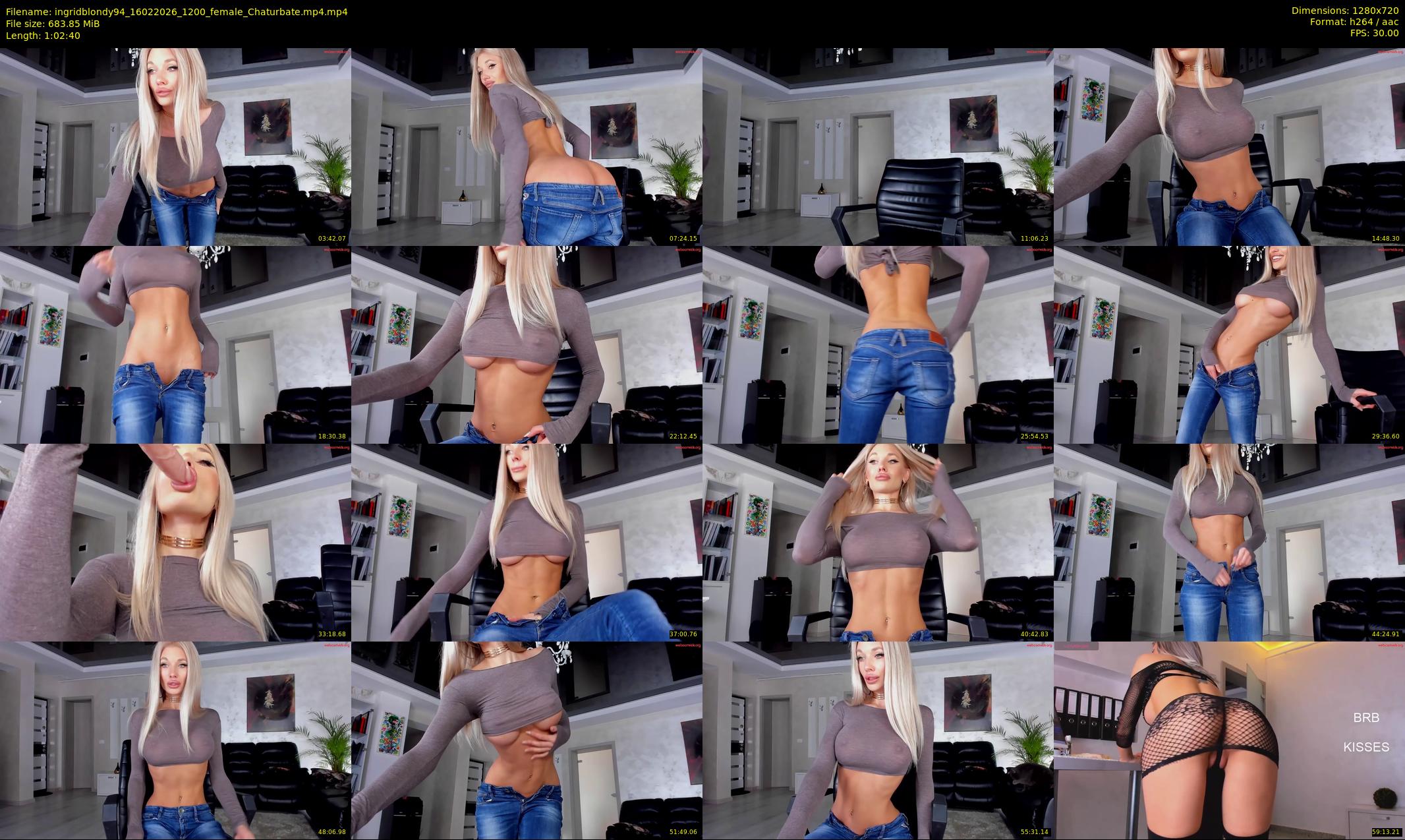 ingridblondy94 — 63 minute Chaturbate female cam show recording, 720p, Feb 16, 2026