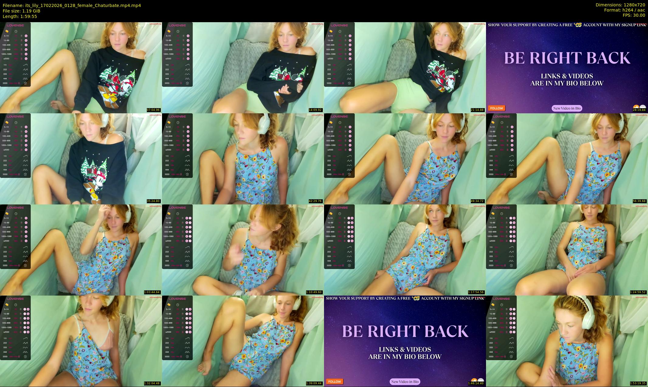 its_lily — 120 minute Chaturbate female cam show recording, 720p, Feb 17, 2026