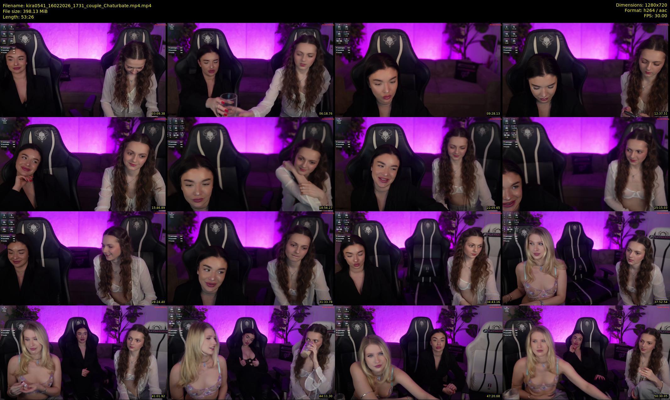 kira0541 — 54 minute Chaturbate couple cam show recording, 720p, Feb 16, 2026