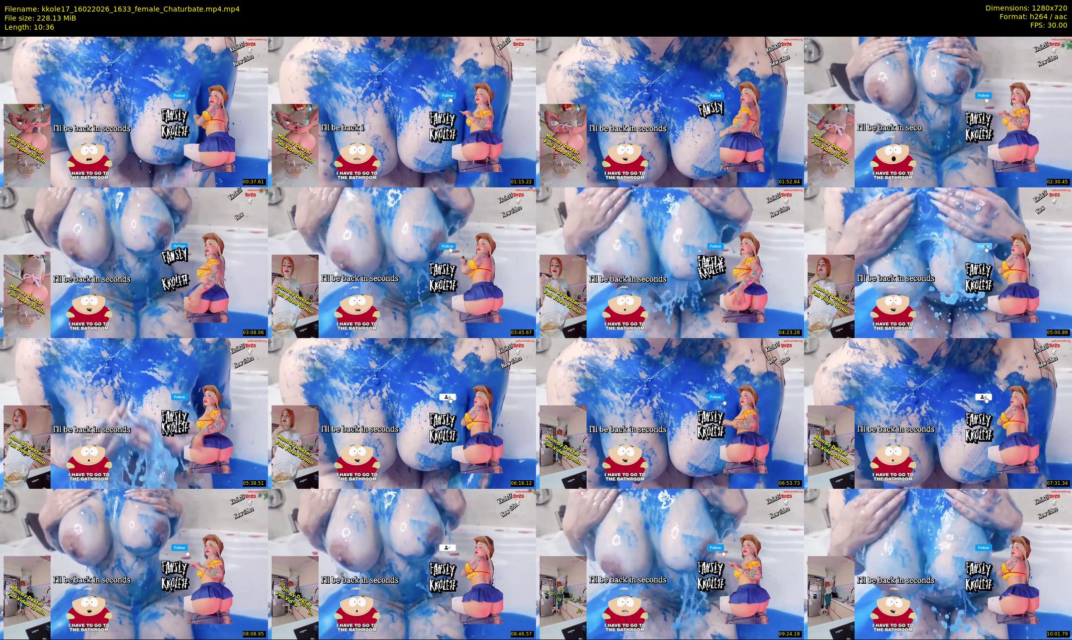 kkole17 — 11 minute Chaturbate female cam show recording, 720p, Feb 16, 2026
