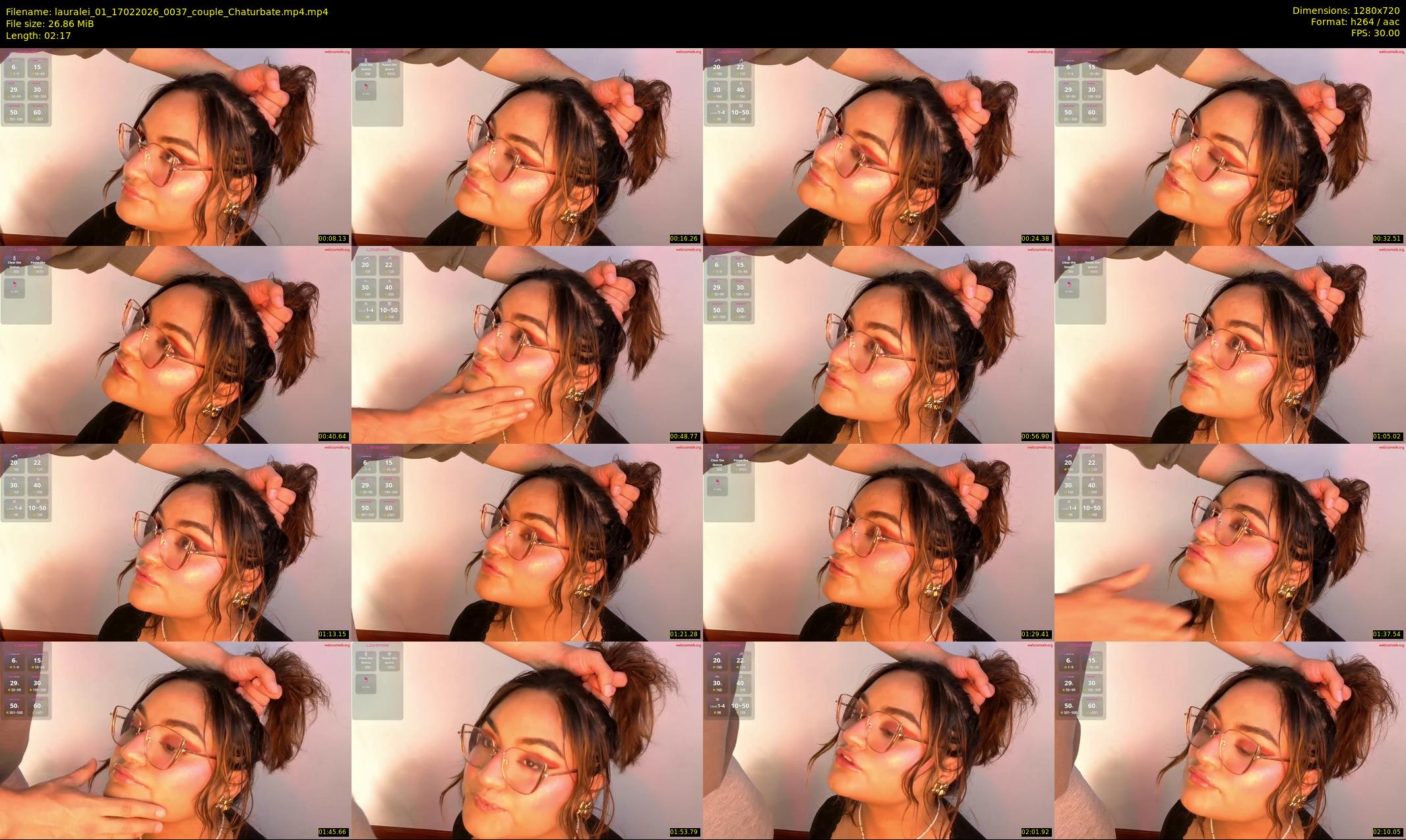 lauralei_01 — 3 minute Chaturbate couple cam show recording, 720p, Feb 17, 2026
