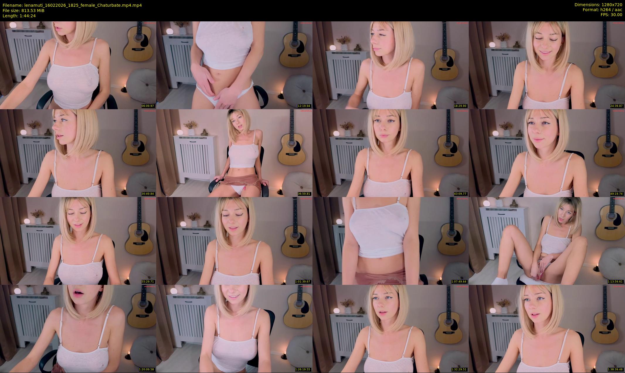 lenamuti — 105 minute Chaturbate female cam show recording, 720p, Feb 16, 2026