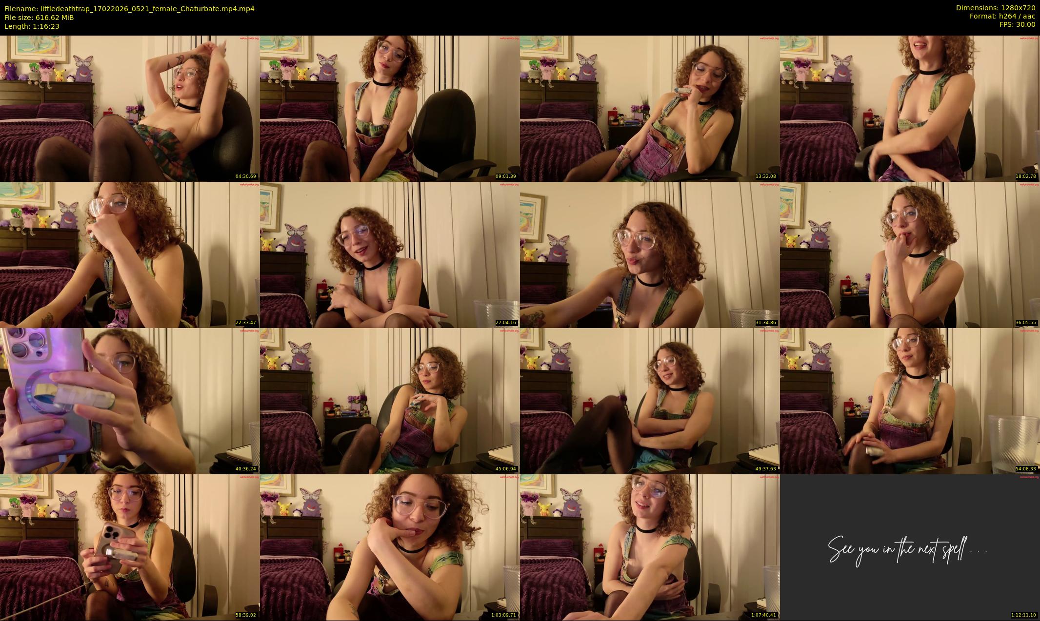 littledeathtrap — 77 minute Chaturbate female cam show recording, 720p, Feb 17, 2026