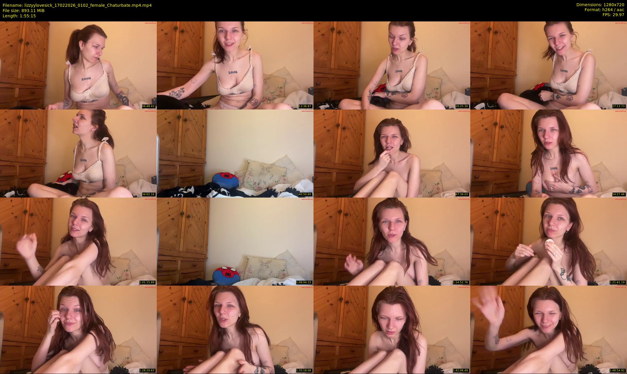 lizzyylovesick — 116 minute Chaturbate female cam show recording, 720p, Feb 17, 2026