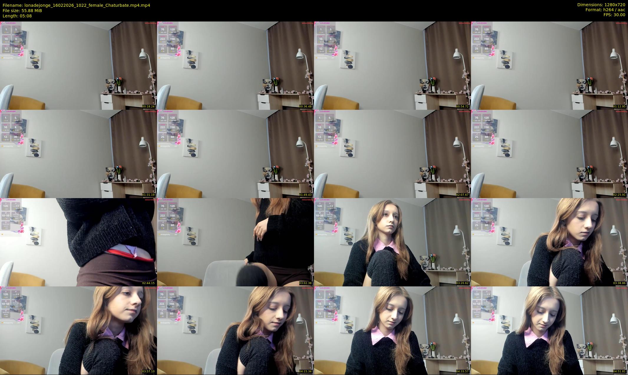 lonadejonge — 6 minute Chaturbate female cam show recording, 720p, Feb 16, 2026