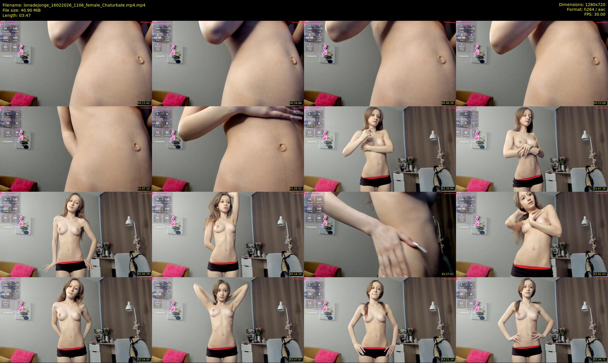 lonadejonge — 4 minute Chaturbate female cam show recording, 720p, Feb 16, 2026