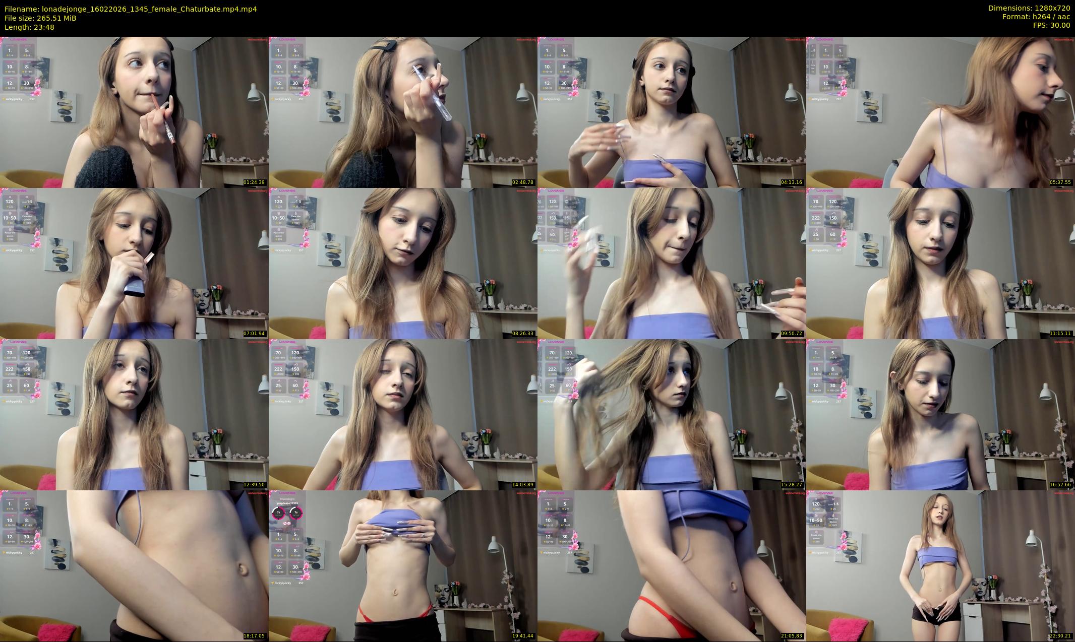 lonadejonge — 24 minute Chaturbate female cam show recording, 720p, Feb 16, 2026