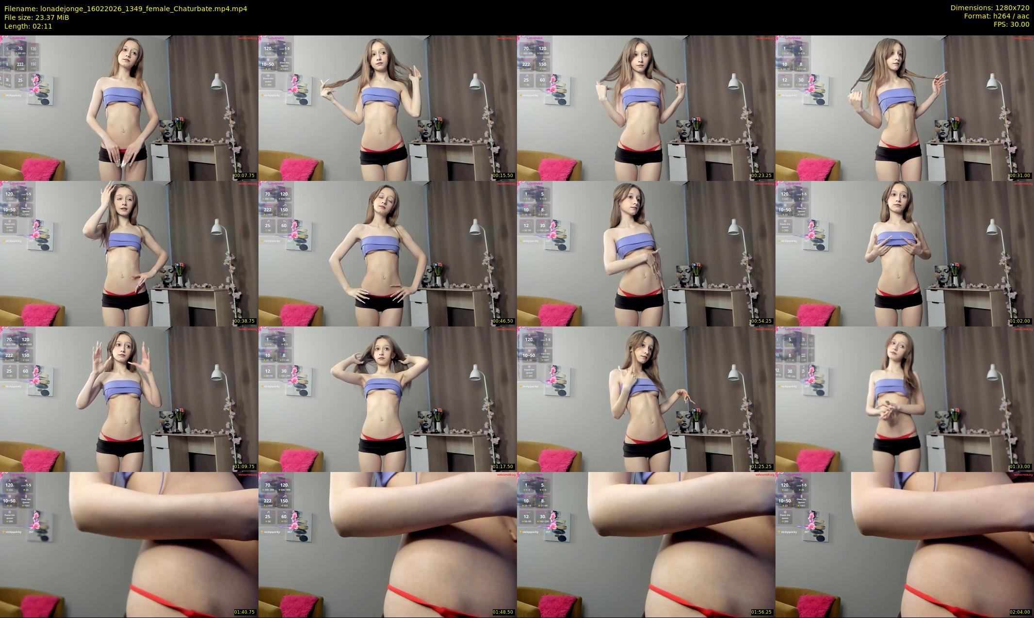 lonadejonge — 3 minute Chaturbate female cam show recording, 720p, Feb 16, 2026