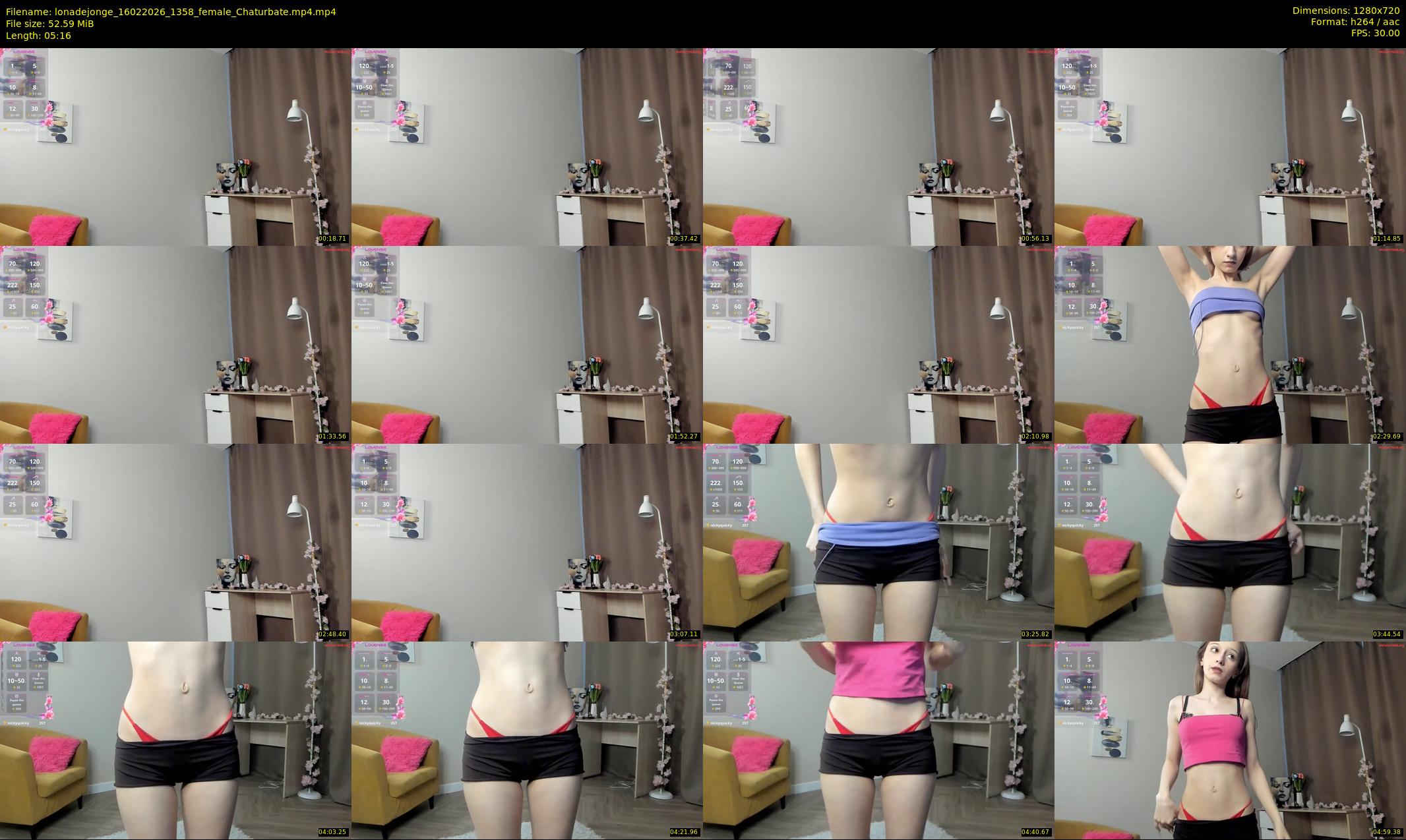 lonadejonge — 6 minute Chaturbate female cam show recording, 720p, Feb 16, 2026