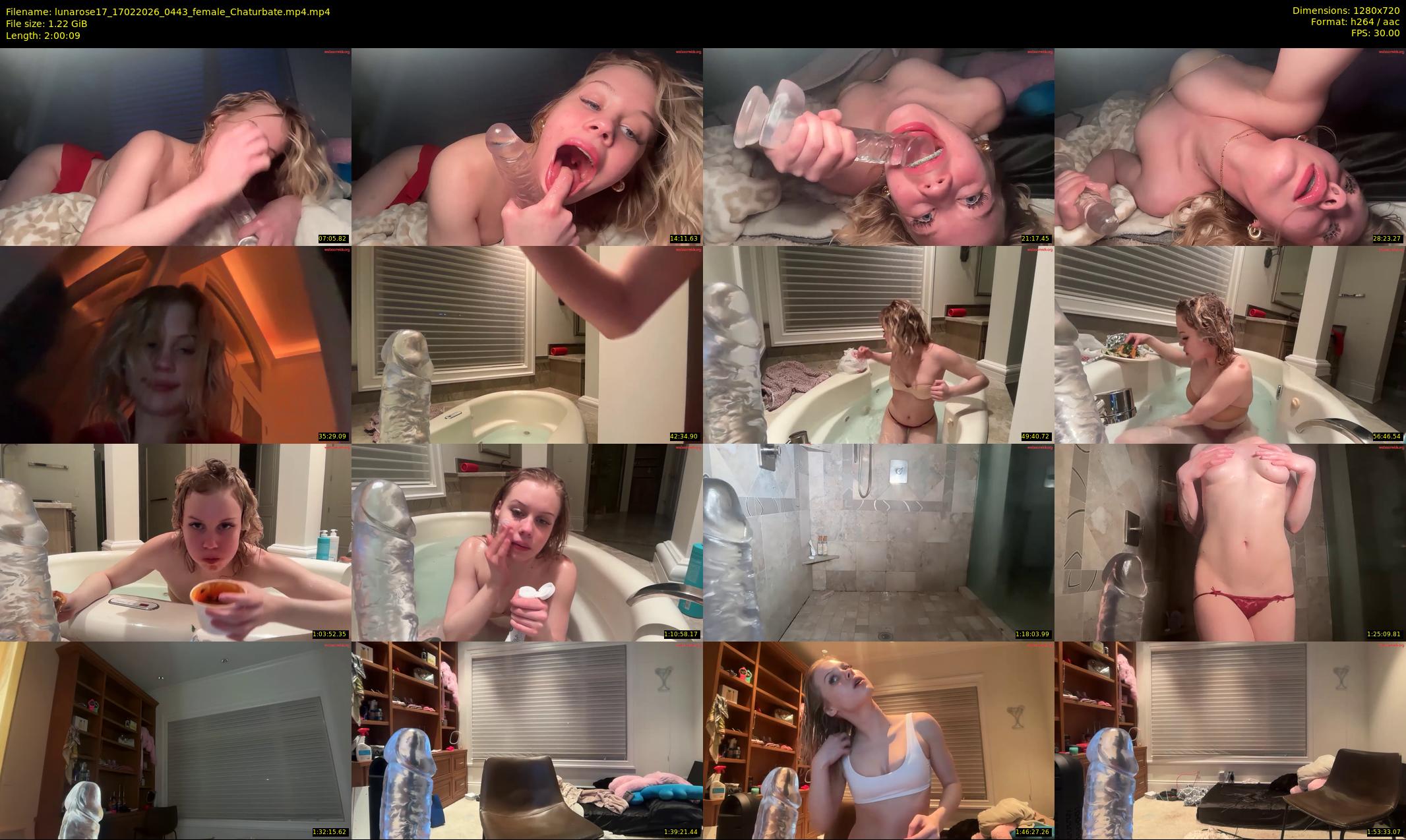 lunarose17 — 121 minute Chaturbate female cam show recording, 720p, Feb 17, 2026