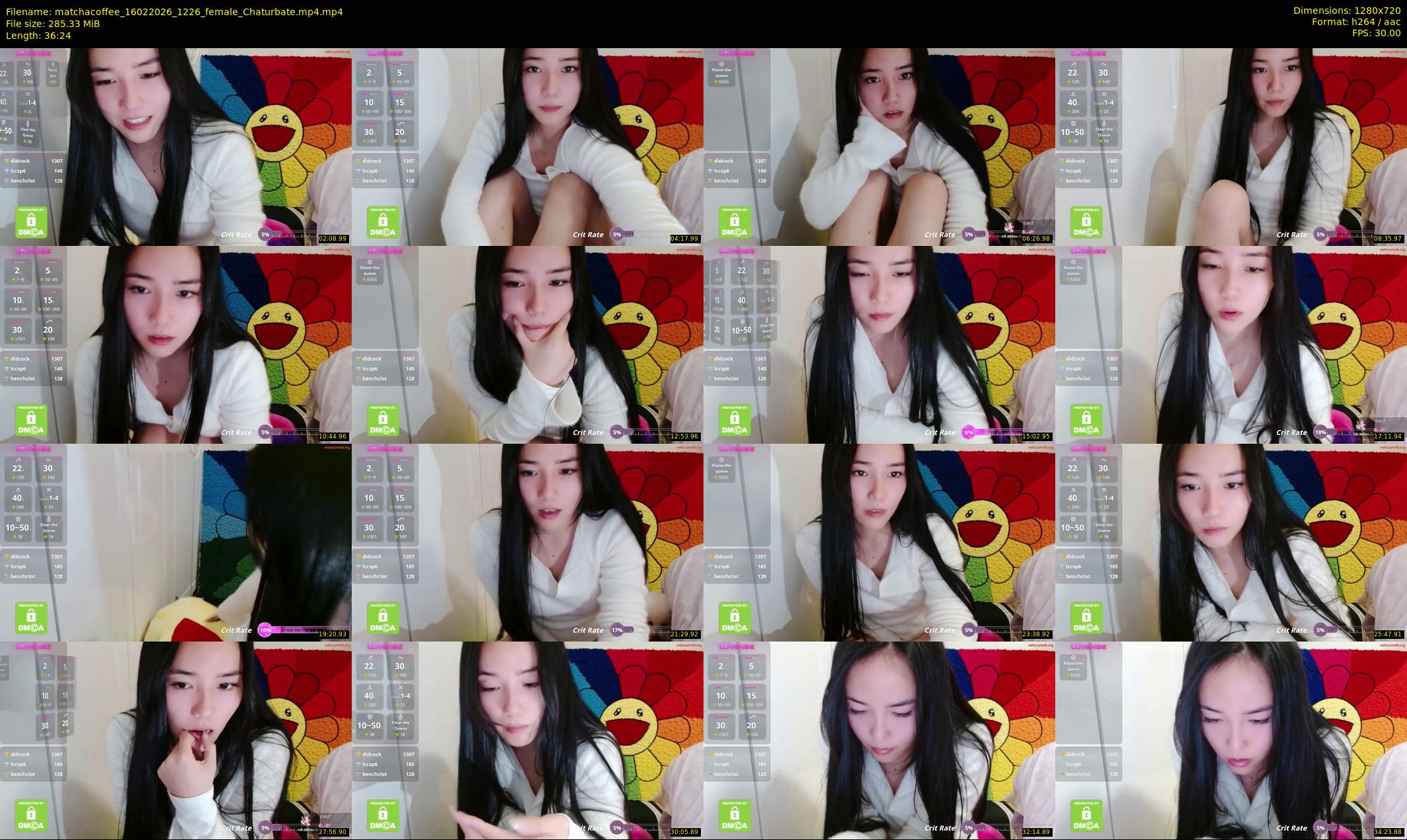 matchacoffee — 37 minute Chaturbate female cam show recording, 720p, Feb 16, 2026