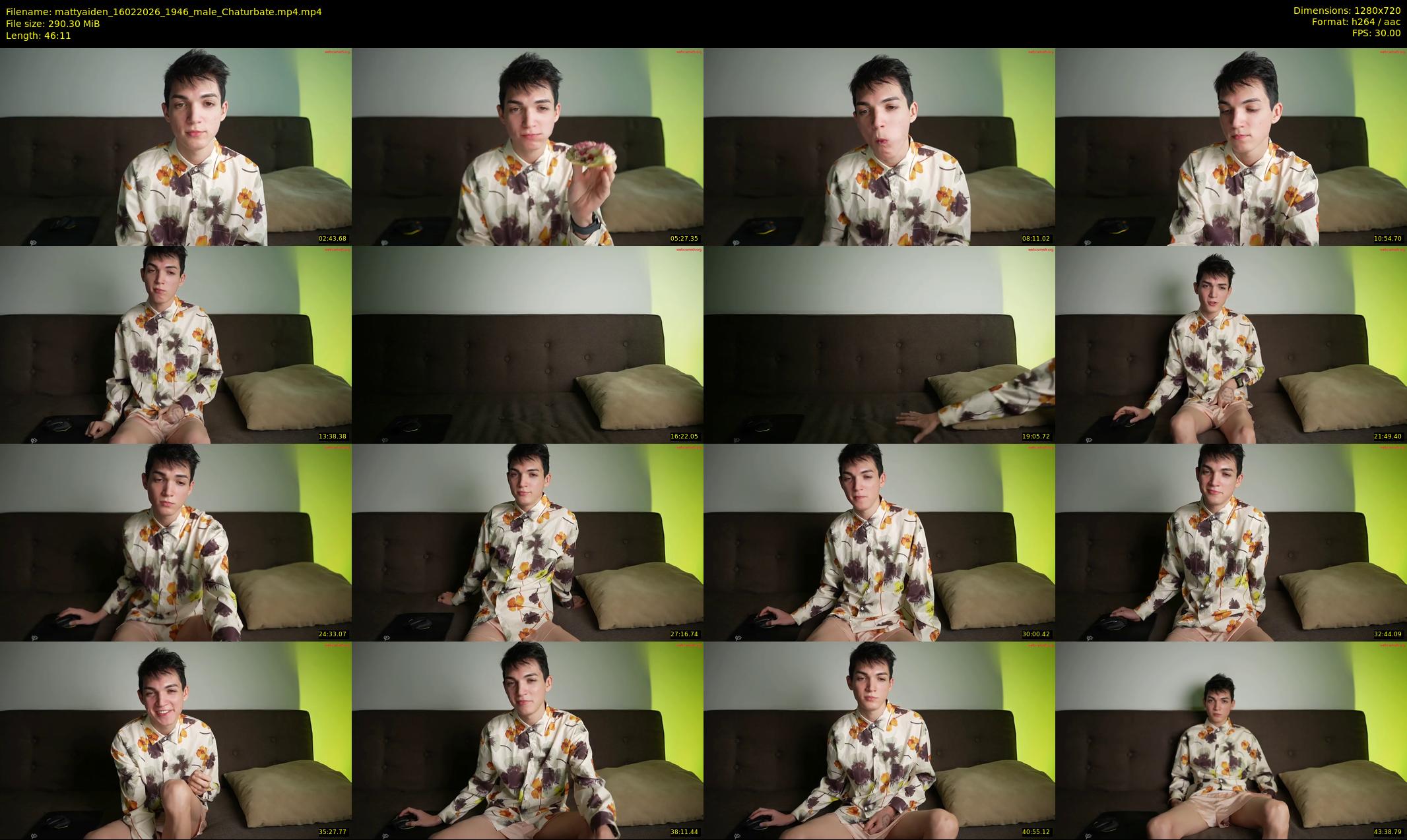 mattyaiden — 47 minute Chaturbate male cam show recording, 720p, Feb 16, 2026