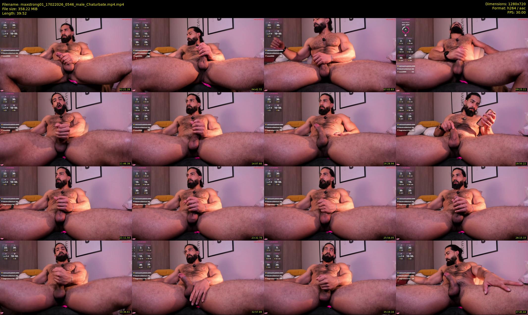 maxstrong01 — 40 minute Chaturbate male cam show recording, 720p, Feb 17, 2026