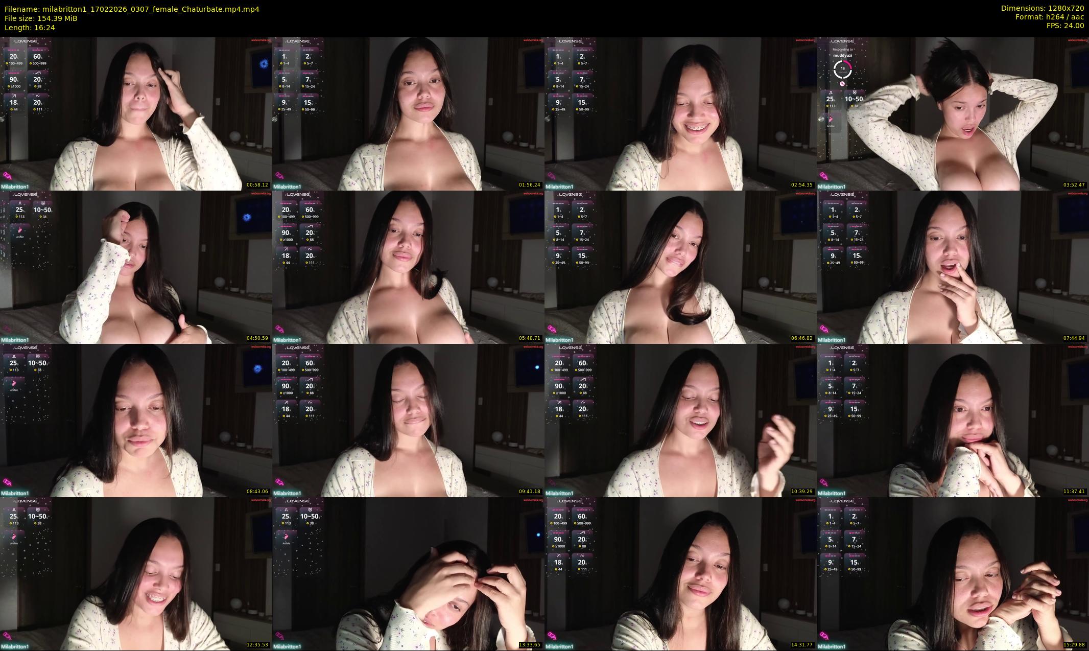 milabritton1 — 17 minute Chaturbate female cam show recording, 720p, Feb 17, 2026