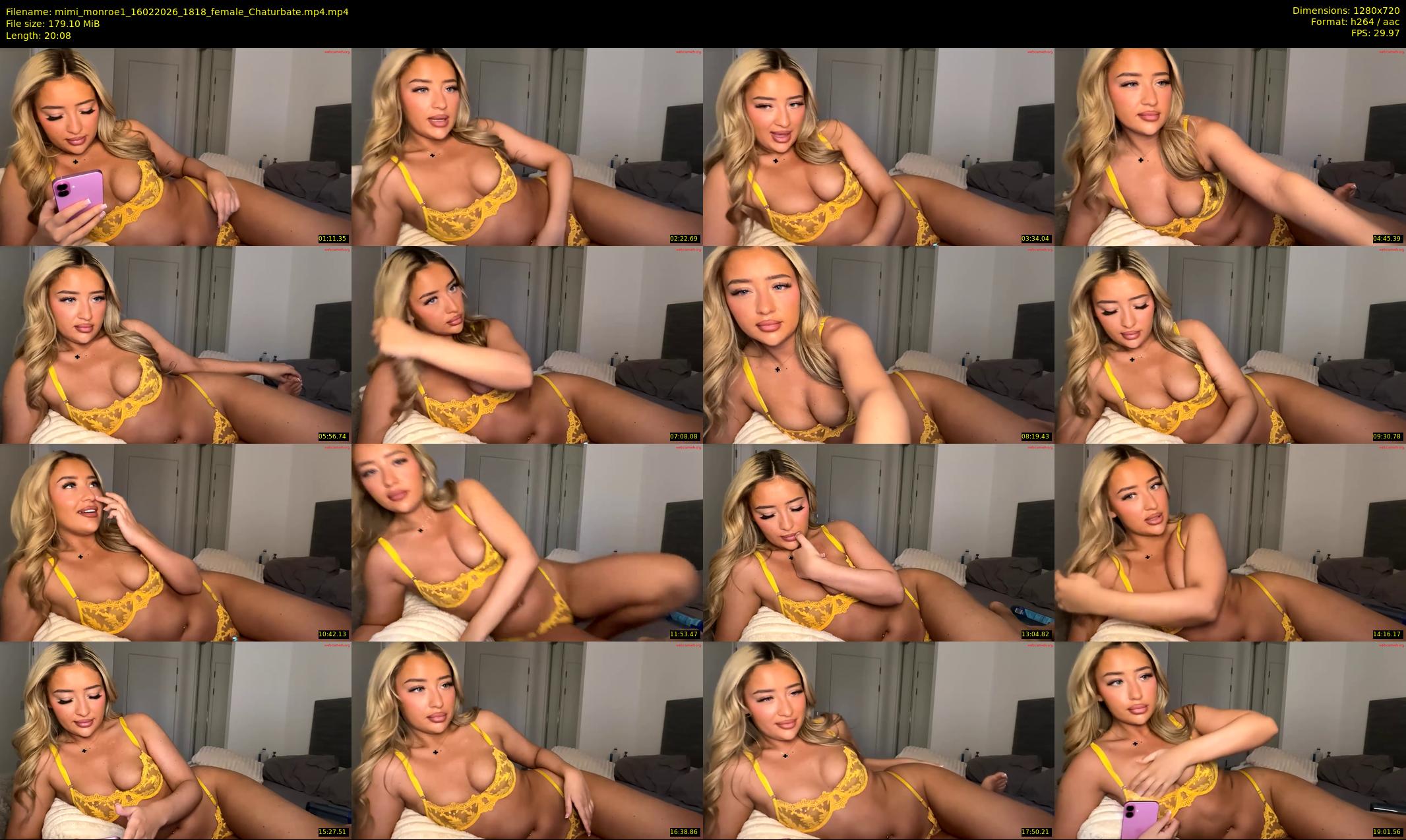 mimi_monroe1 — 21 minute Chaturbate female cam show recording, 720p, Feb 16, 2026