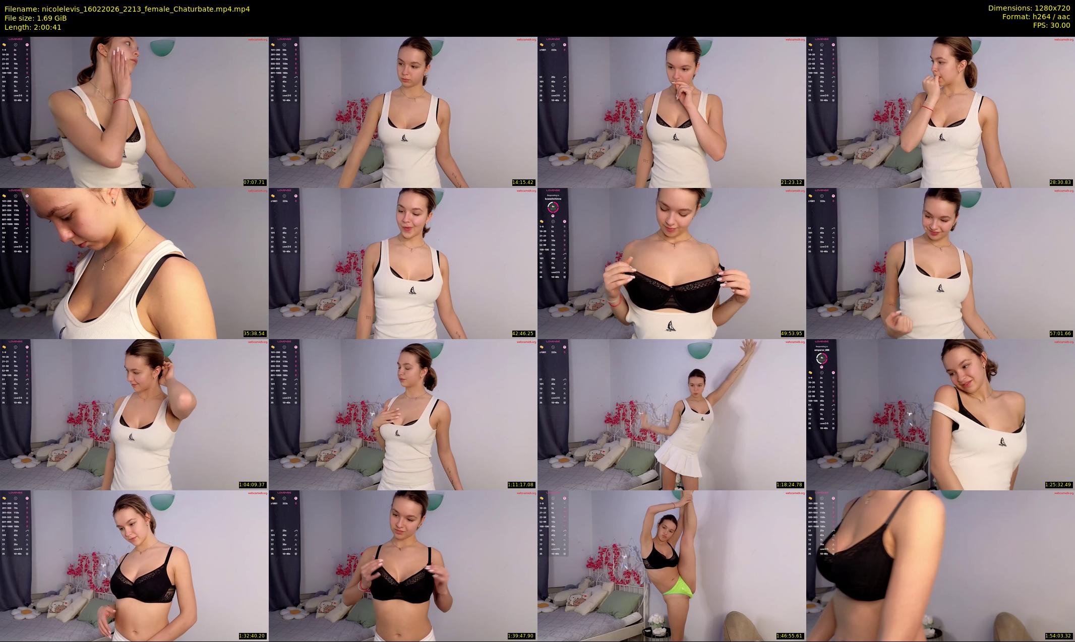nicolelevis — 121 minute Chaturbate female cam show recording, 720p, Feb 16, 2026