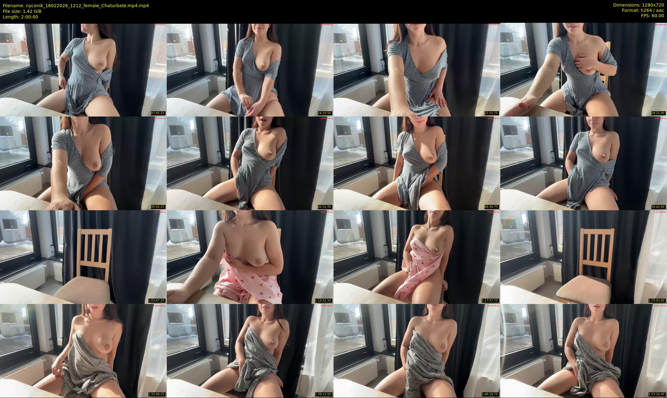 nyconik — 120 minute Chaturbate female cam show recording, 720p, Feb 16, 2026