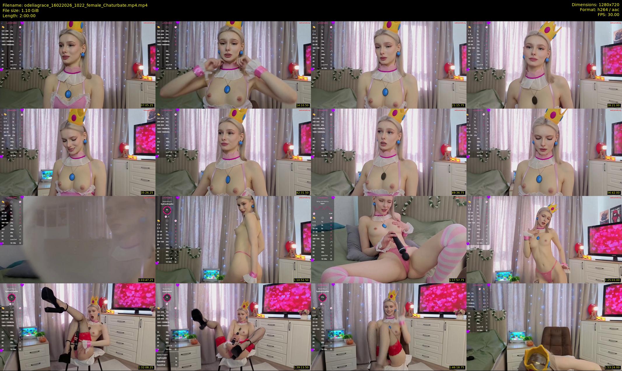 odeliagrace — 120 minute Chaturbate female cam show recording, 720p, Feb 16, 2026