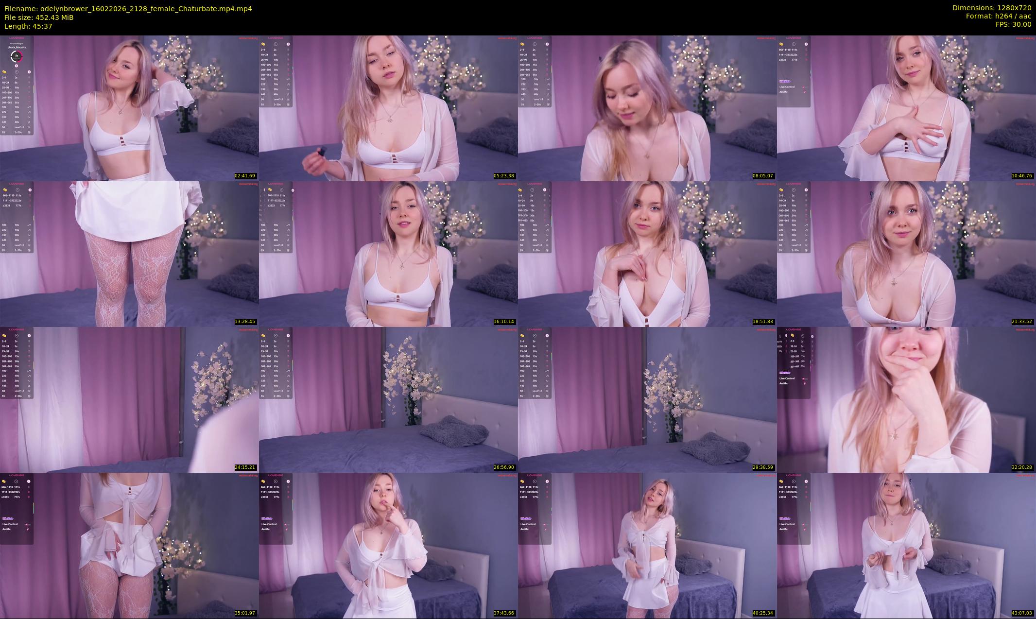 odelynbrower — 46 minute Chaturbate female cam show recording, 720p, Feb 16, 2026