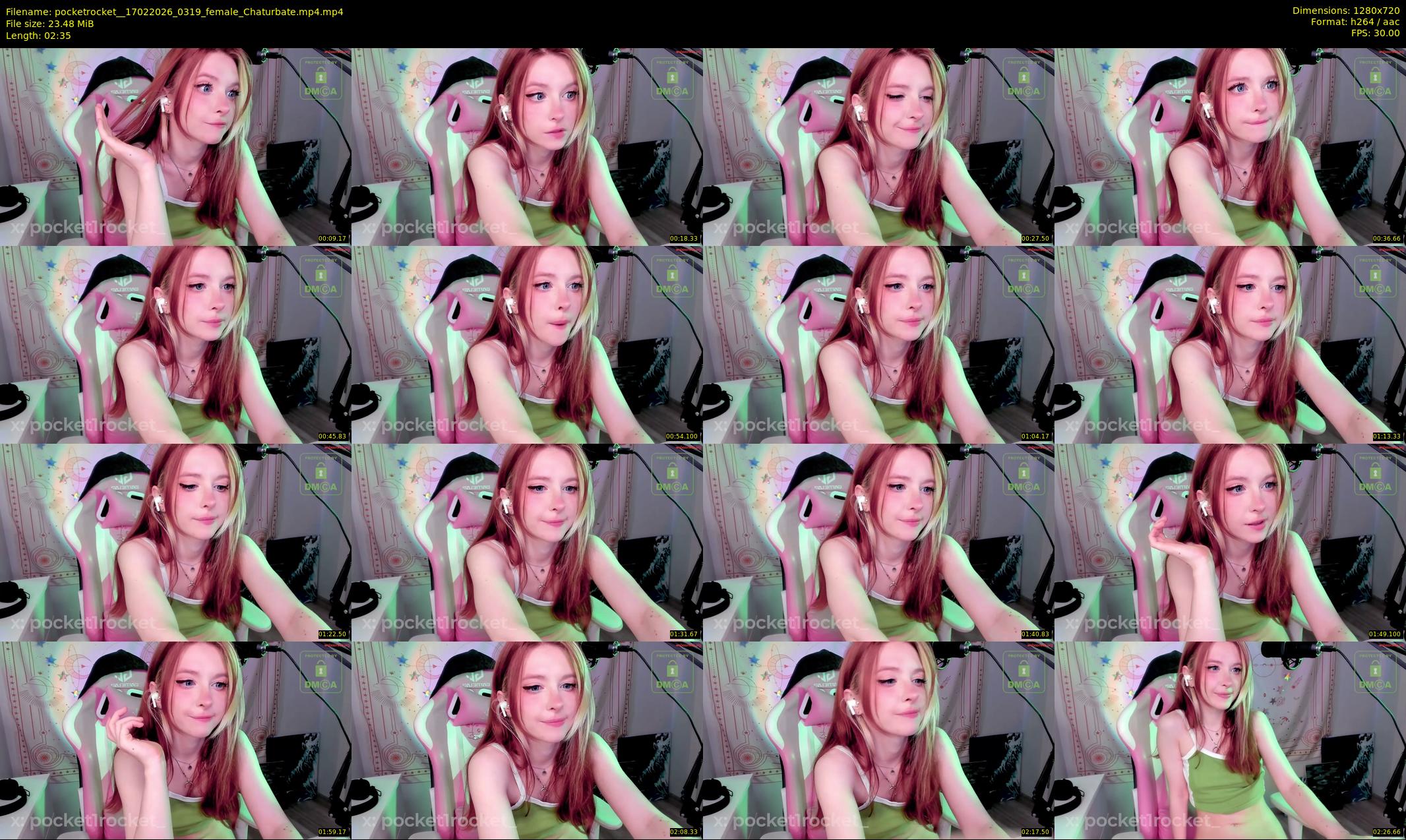 pocketrocket_ — 3 minute Chaturbate female cam show recording, 720p, Feb 17, 2026