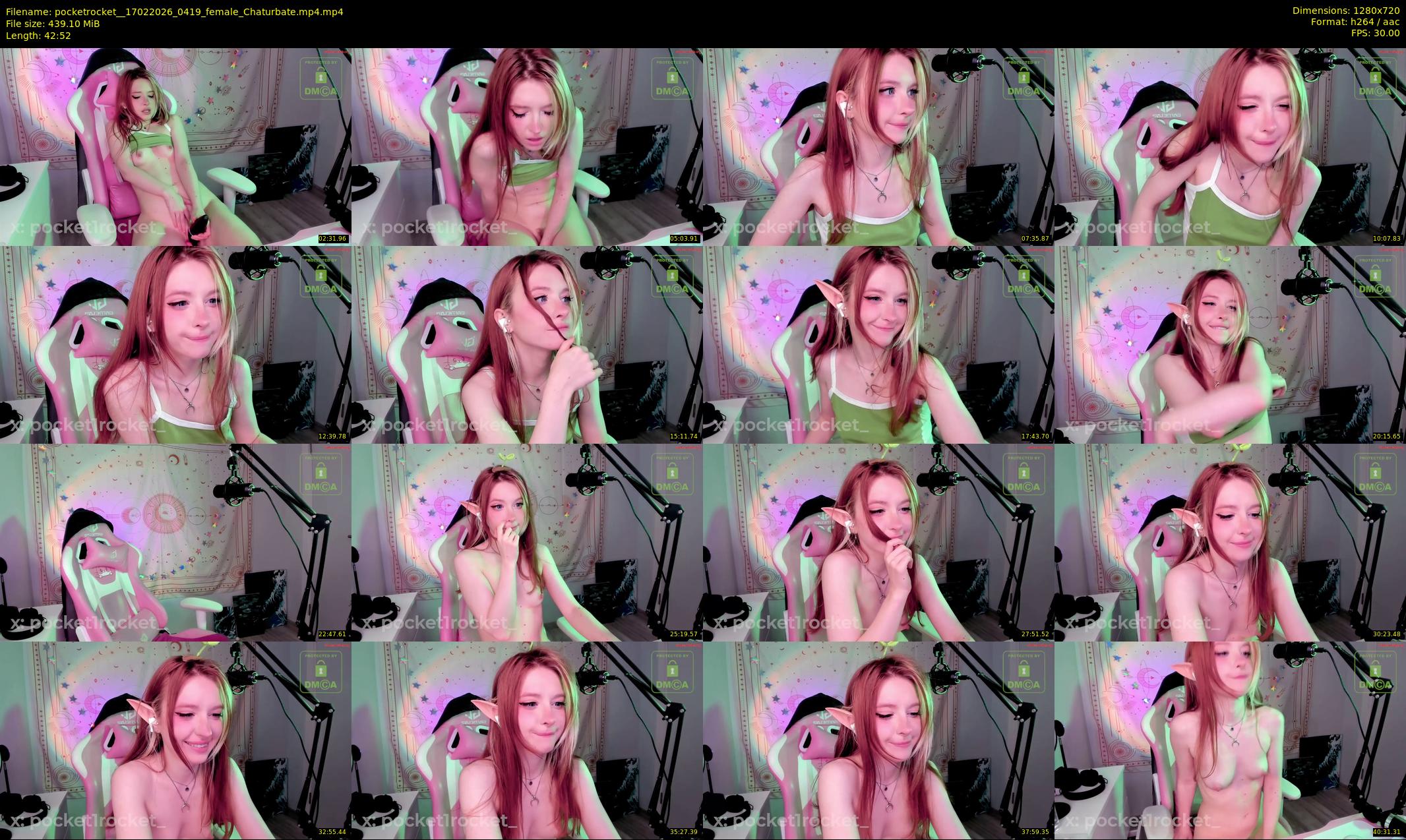 pocketrocket_ — 43 minute Chaturbate female cam show recording, 720p, Feb 17, 2026