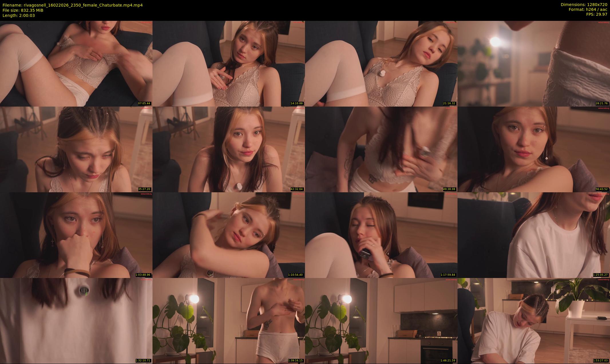 rivagosnell — 121 minute Chaturbate female cam show recording, 720p, Feb 16, 2026