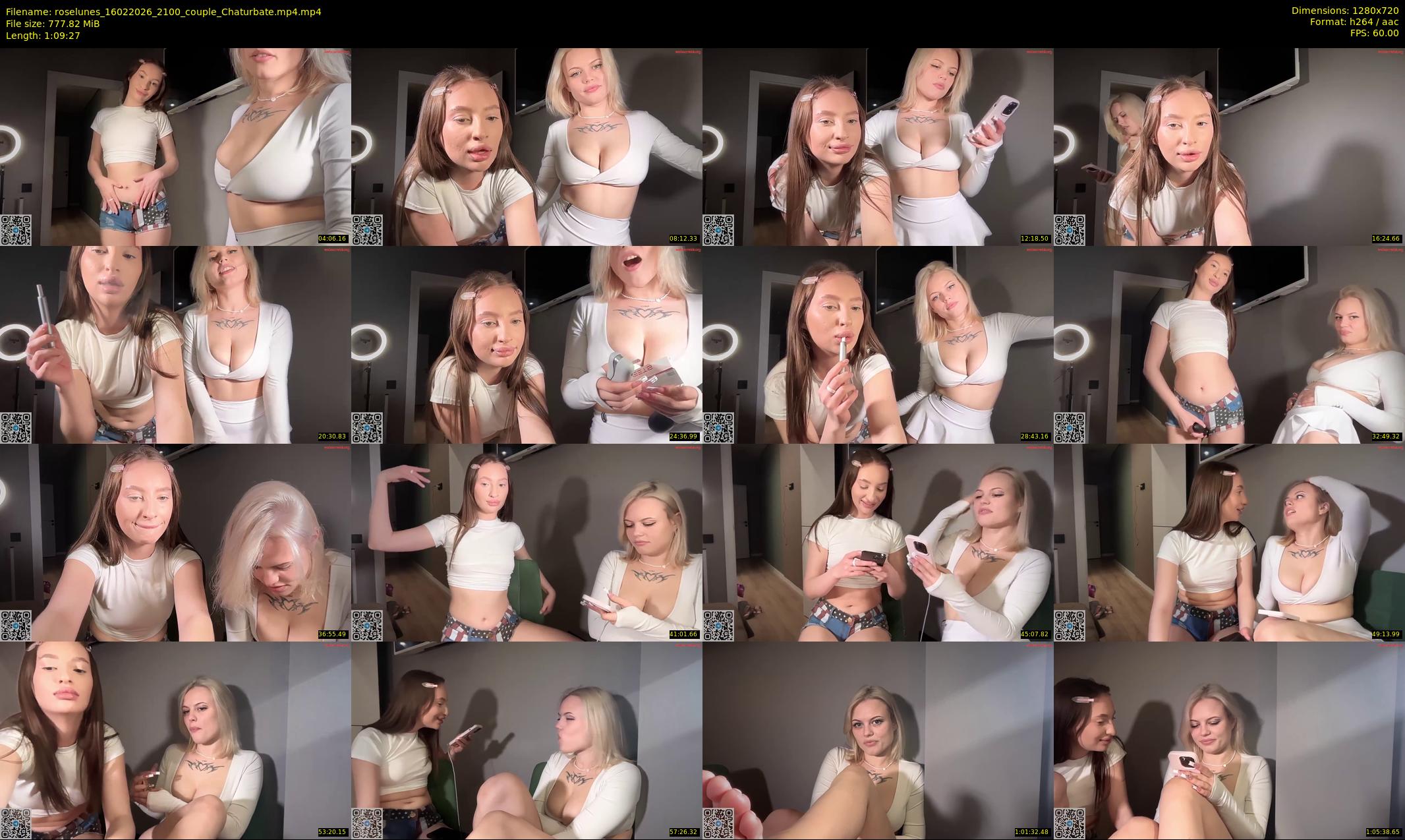 roselunes — 70 minute Chaturbate female cam show recording, 720p, Feb 16, 2026