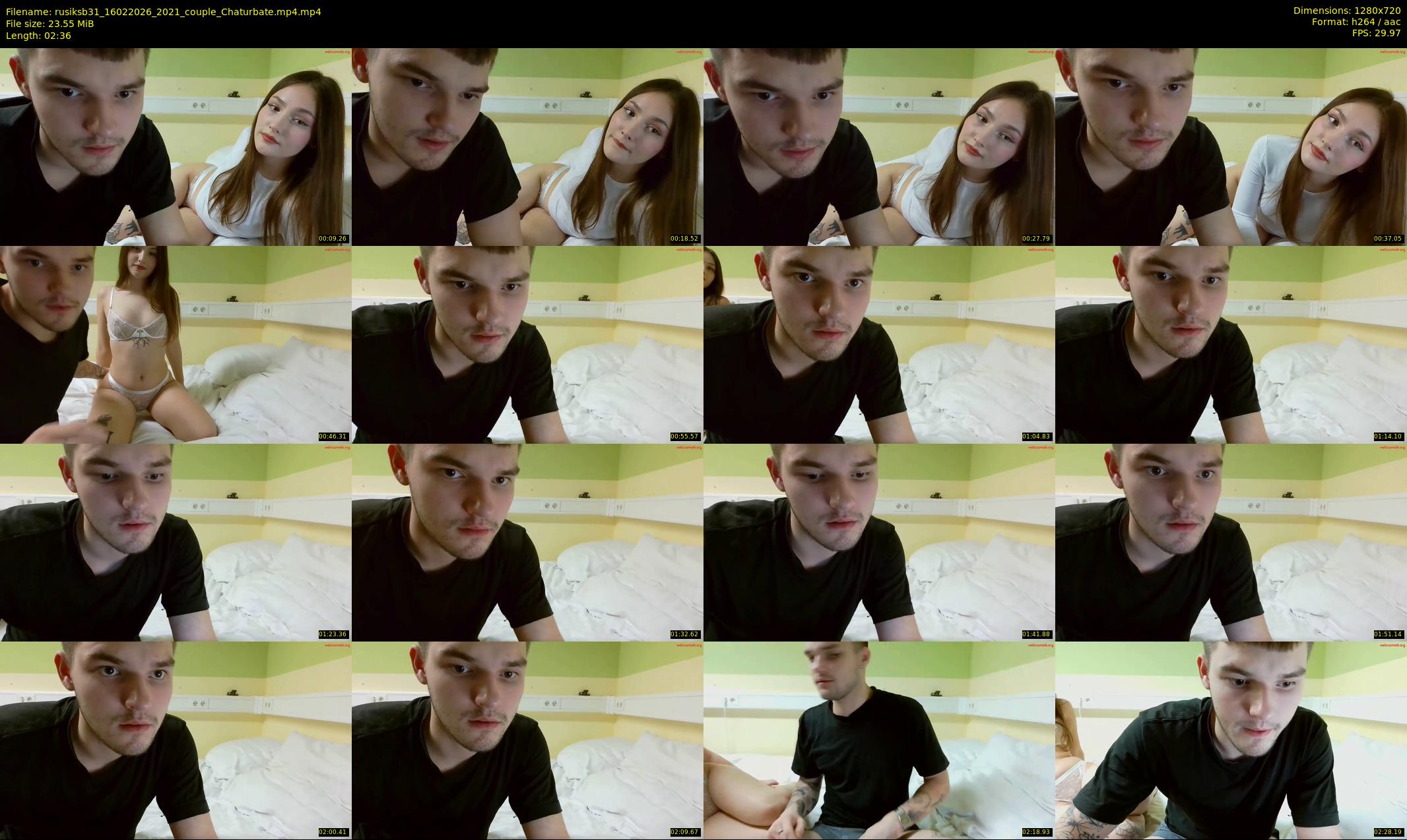 rusiksb31 — 3 minute Chaturbate couple cam show recording, 720p, Feb 16, 2026