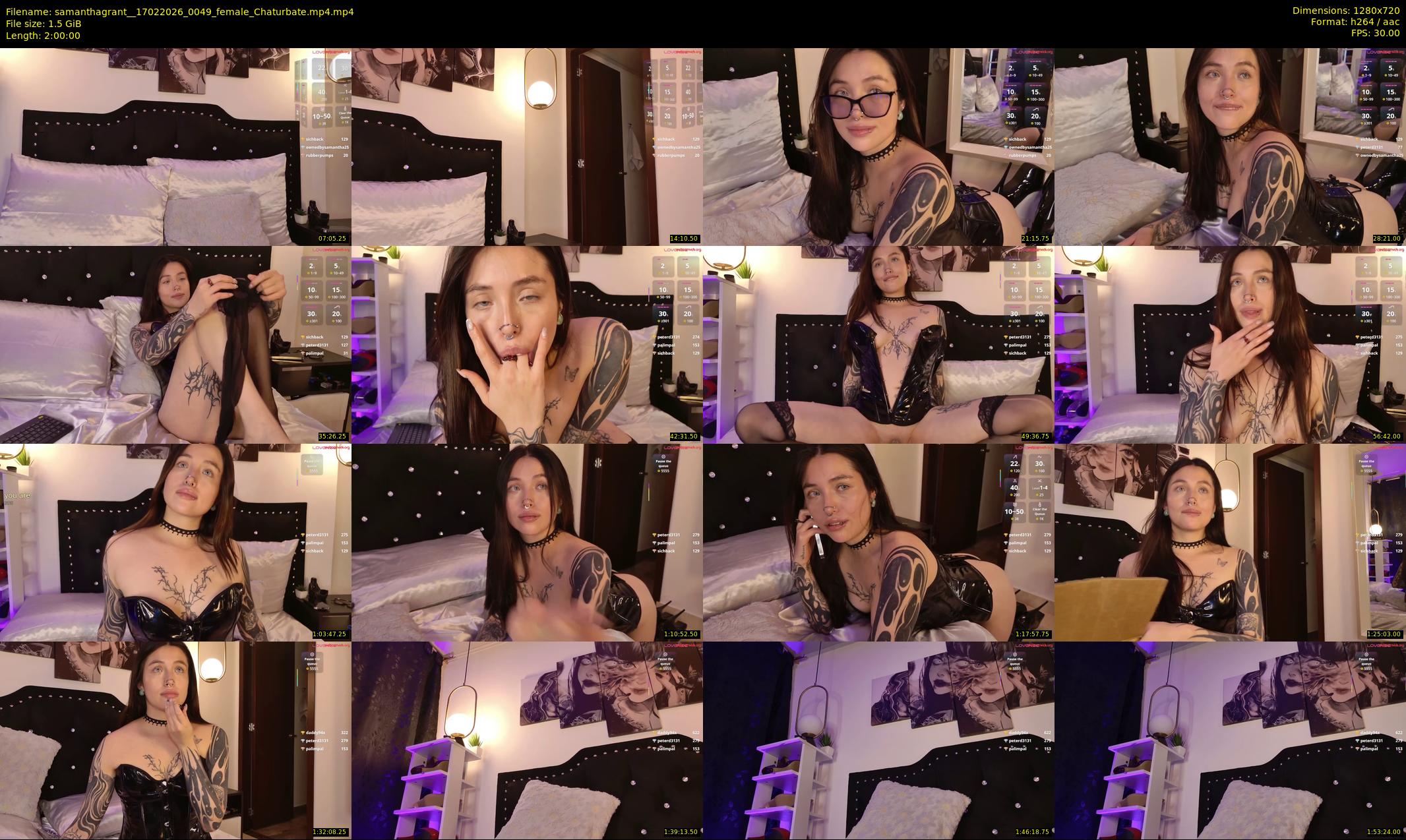 samanthagrant_ — 120 minute Chaturbate female cam show recording, 720p, Feb 17, 2026