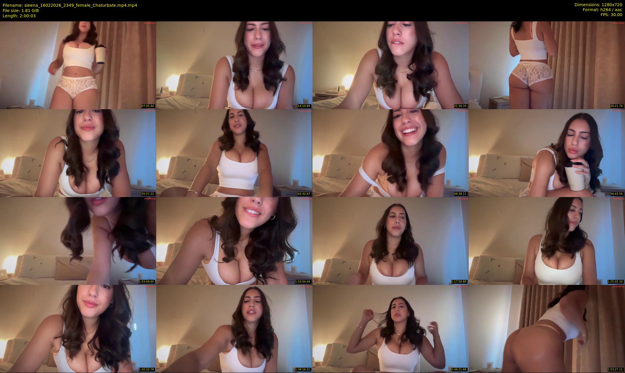 sieena — 121 minute Chaturbate female cam show recording, 720p, Feb 16, 2026