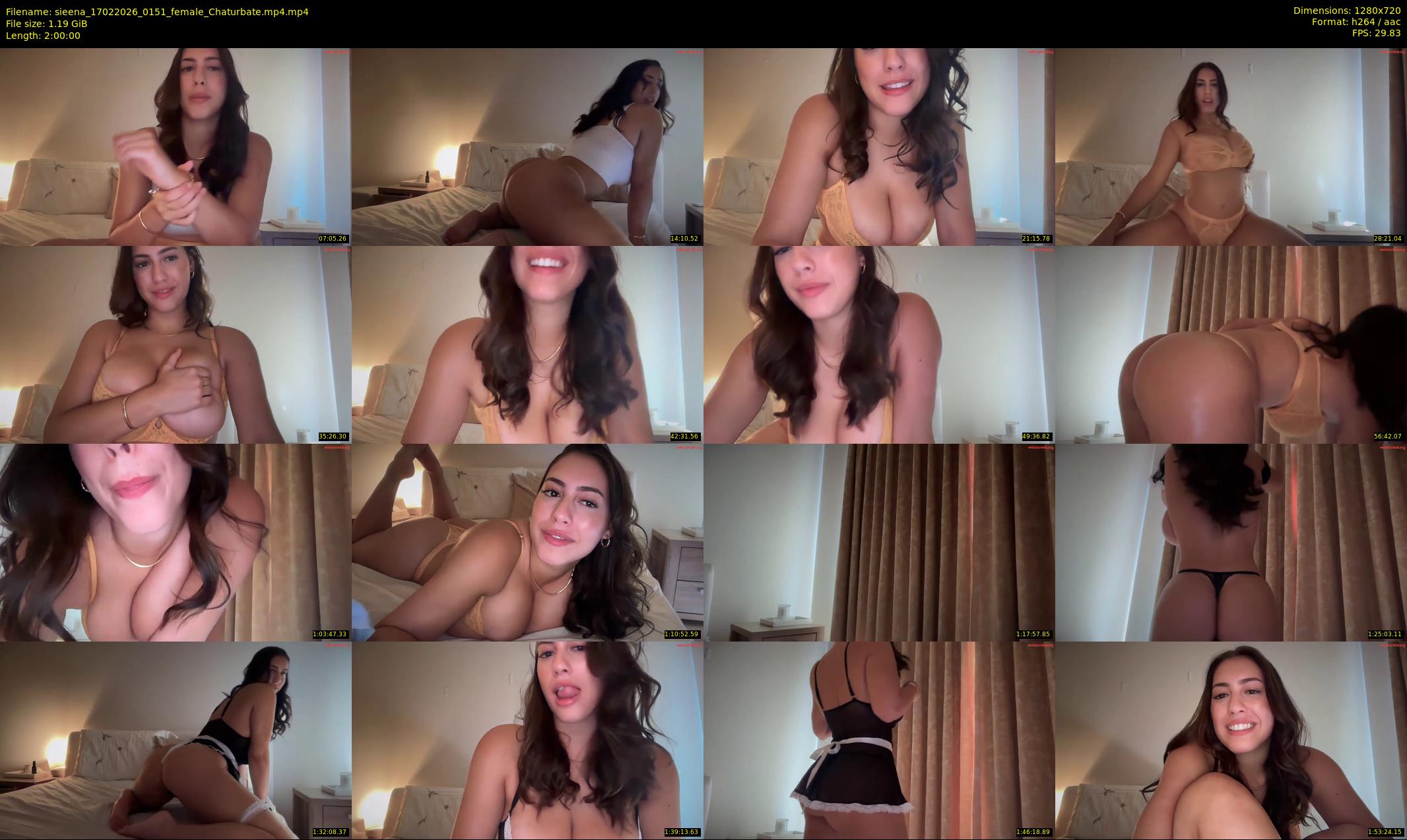 sieena — 120 minute Chaturbate female cam show recording, 720p, Feb 17, 2026