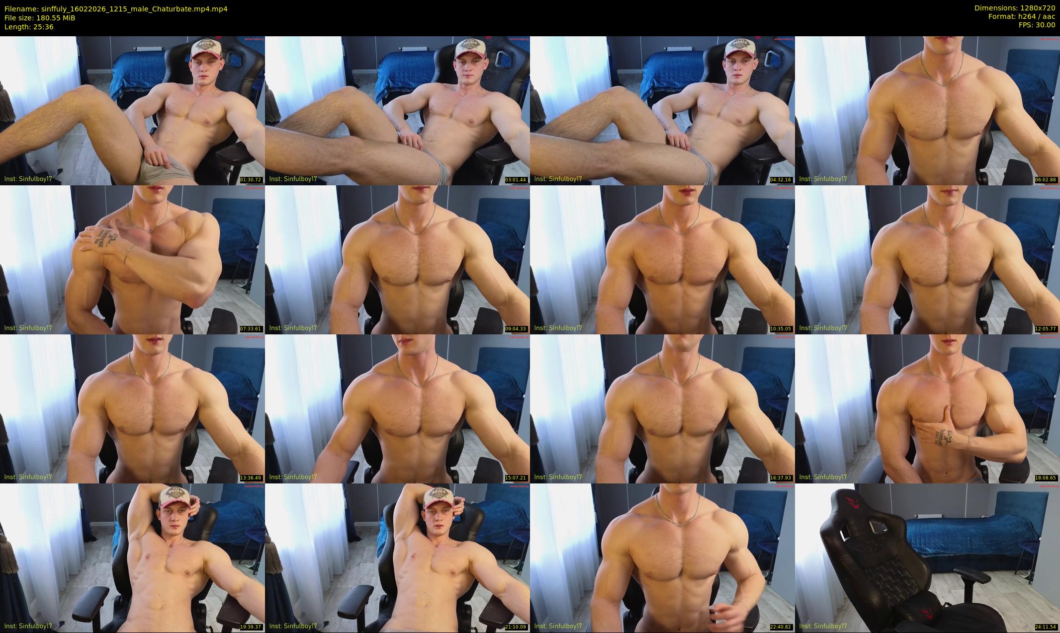 sinffuly — 26 minute Chaturbate male cam show recording, 720p, Feb 16, 2026