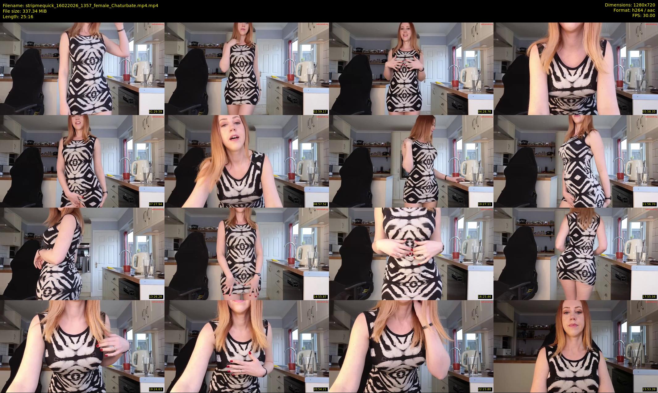 stripmequick — 26 minute Chaturbate female cam show recording, 720p, Feb 16, 2026