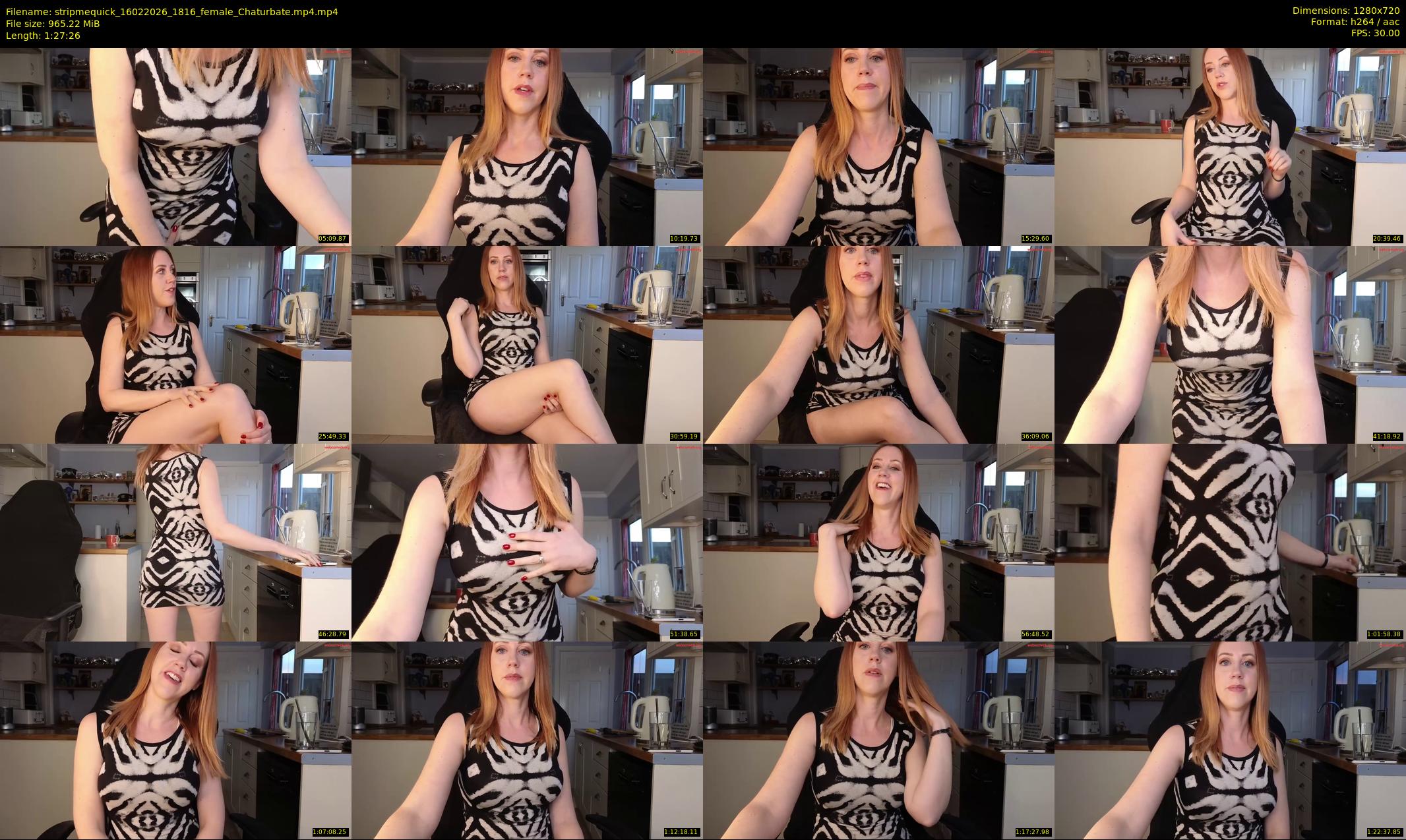 stripmequick — 88 minute Chaturbate female cam show recording, 720p, Feb 16, 2026