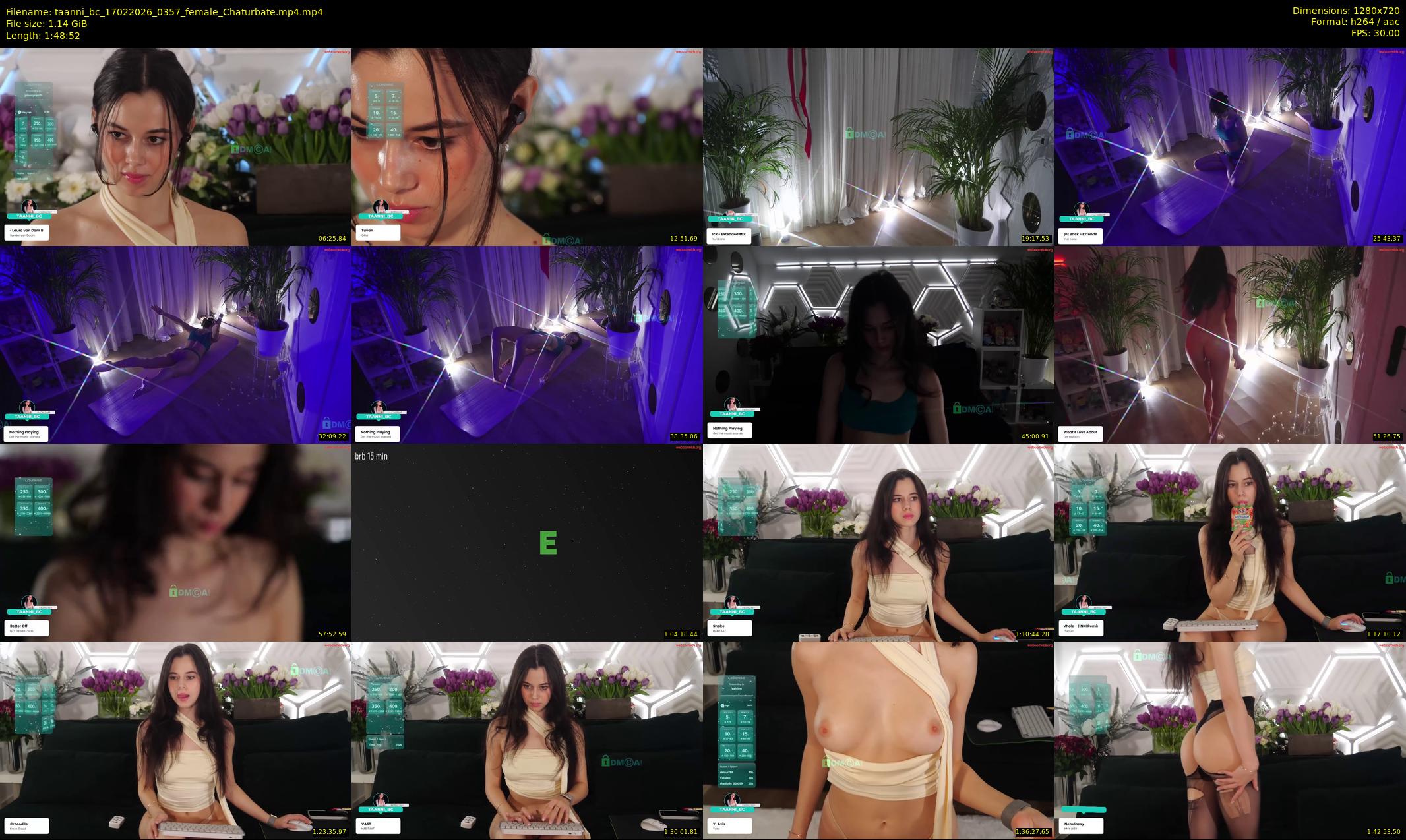 taanni_bc — 109 minute Chaturbate female cam show recording, 720p, Feb 17, 2026