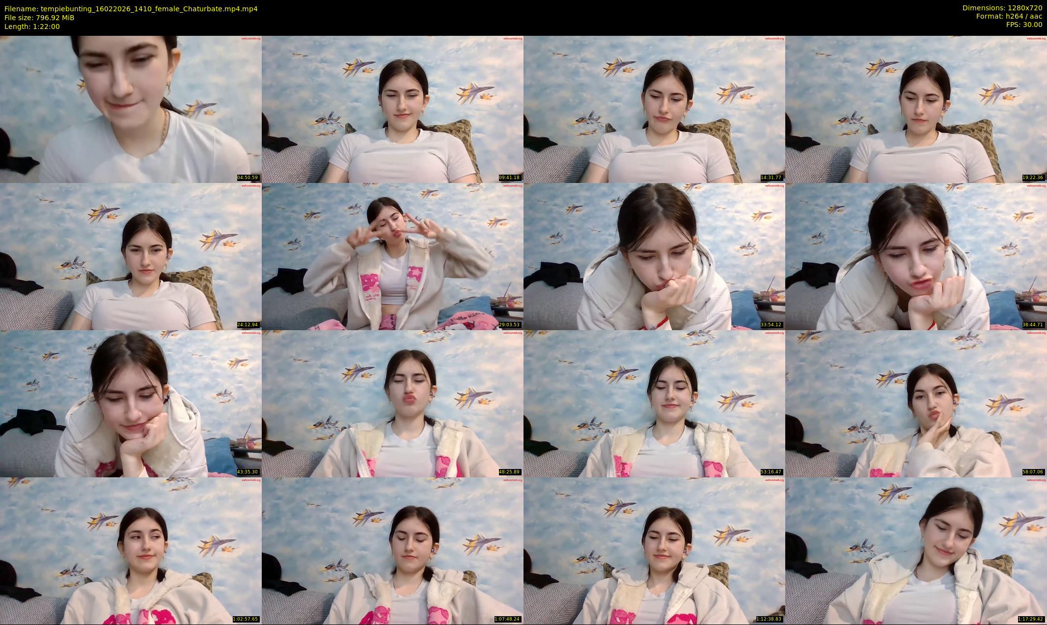 tempiebunting — 82 minute Chaturbate female cam show recording, 720p, Feb 16, 2026