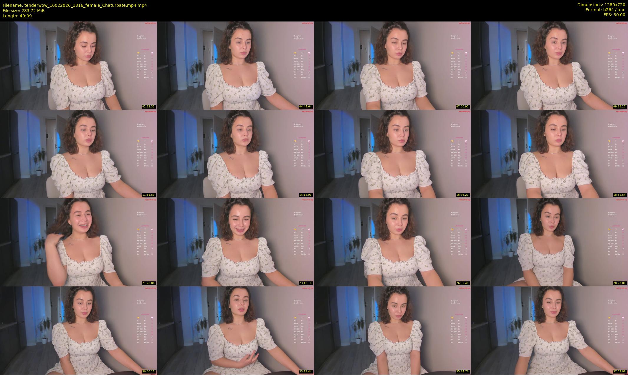 tenderwow — 41 minute Chaturbate female cam show recording, 720p, Feb 16, 2026