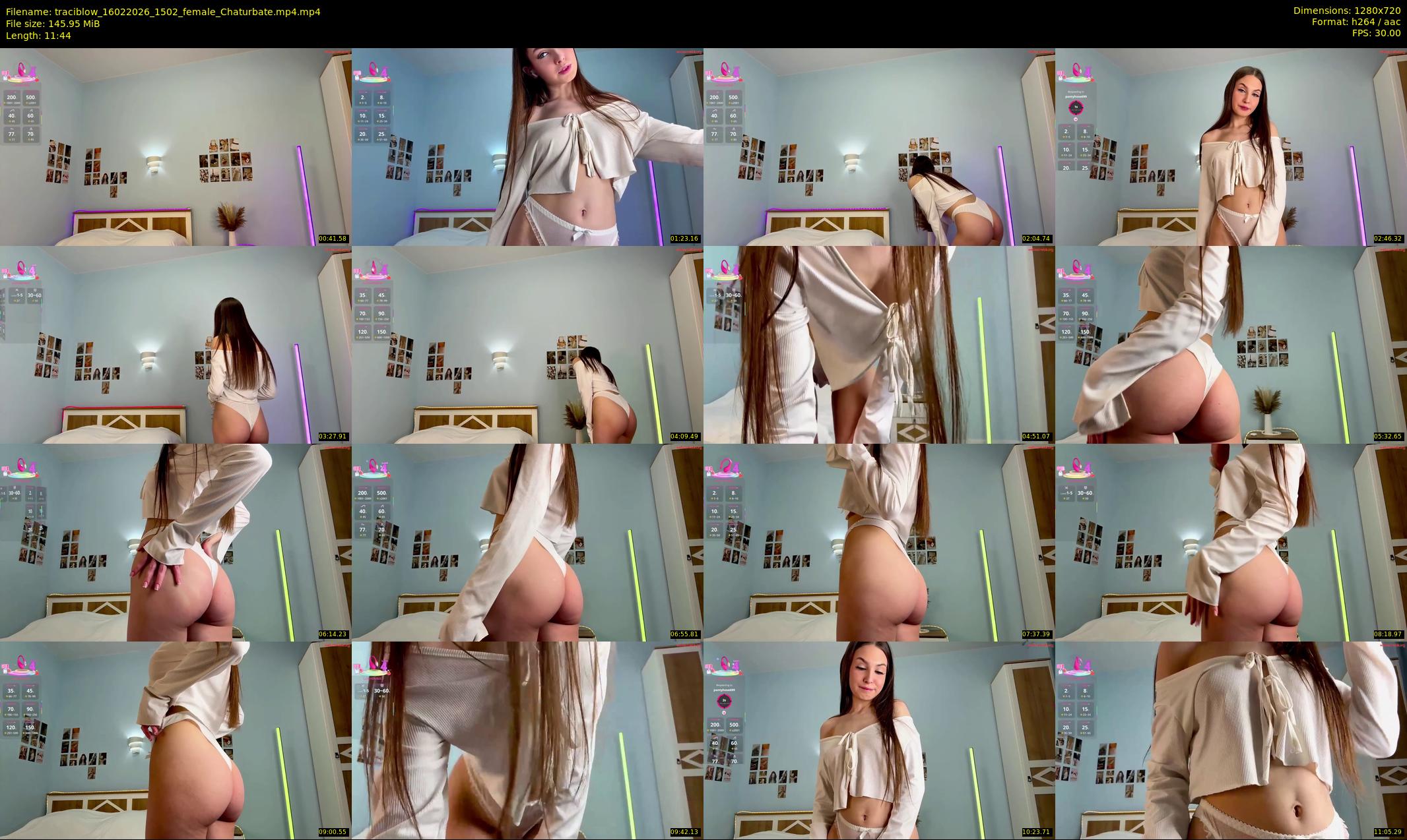 traciblow — 12 minute Chaturbate female cam show recording, 720p, Feb 16, 2026
