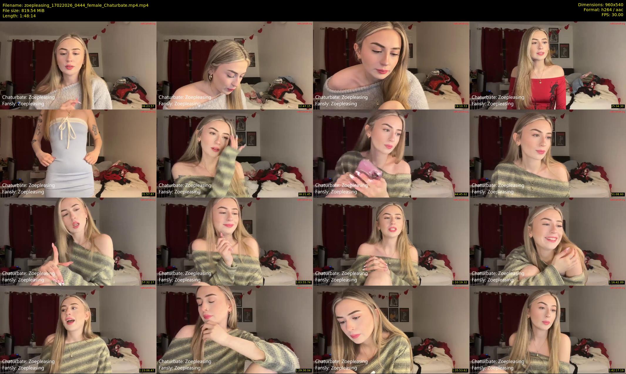 zoepleasing — 109 minute Chaturbate female cam show recording, 480p, Feb 17, 2026