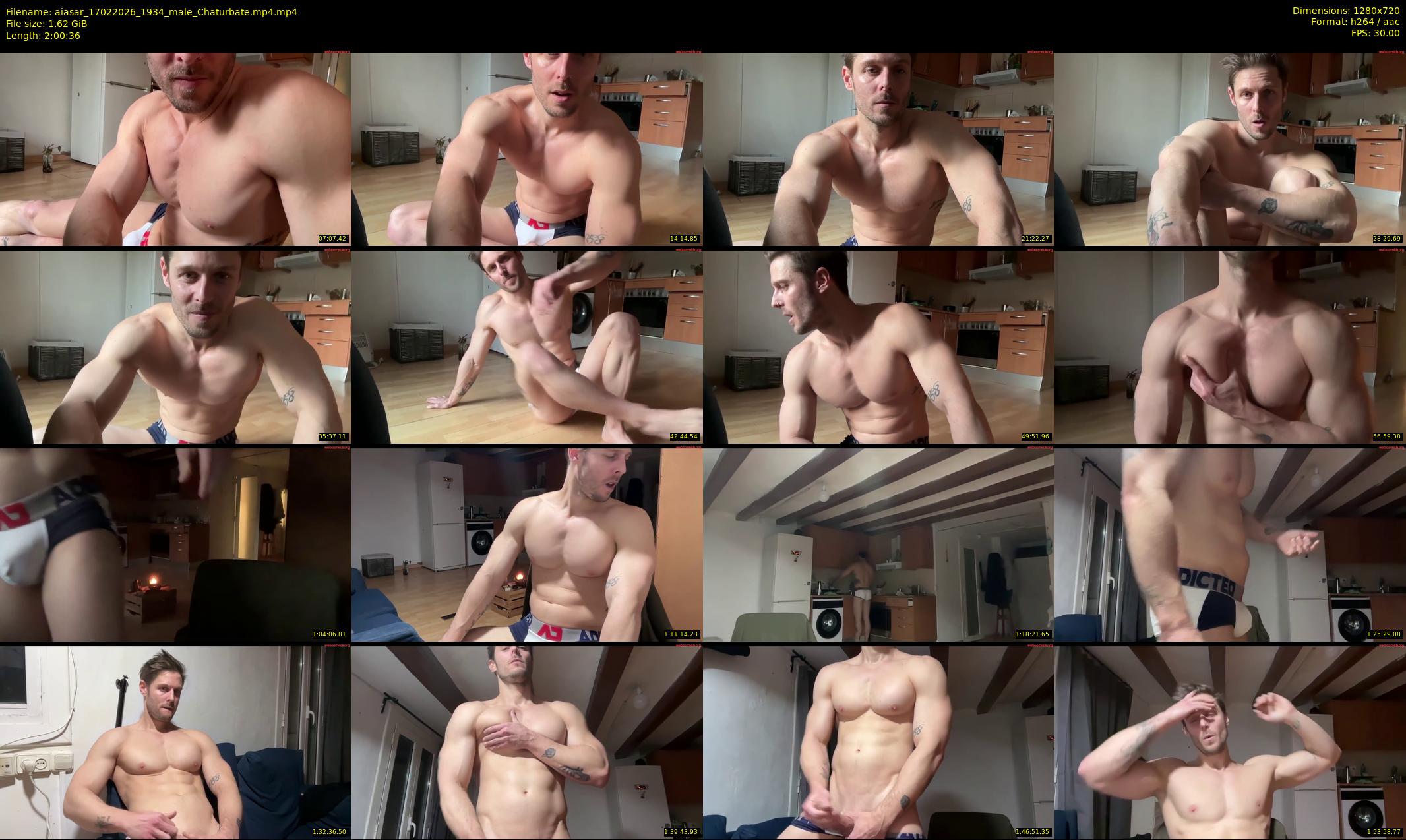 aiasar — 121 minute Chaturbate male cam show recording, 720p, Feb 17, 2026