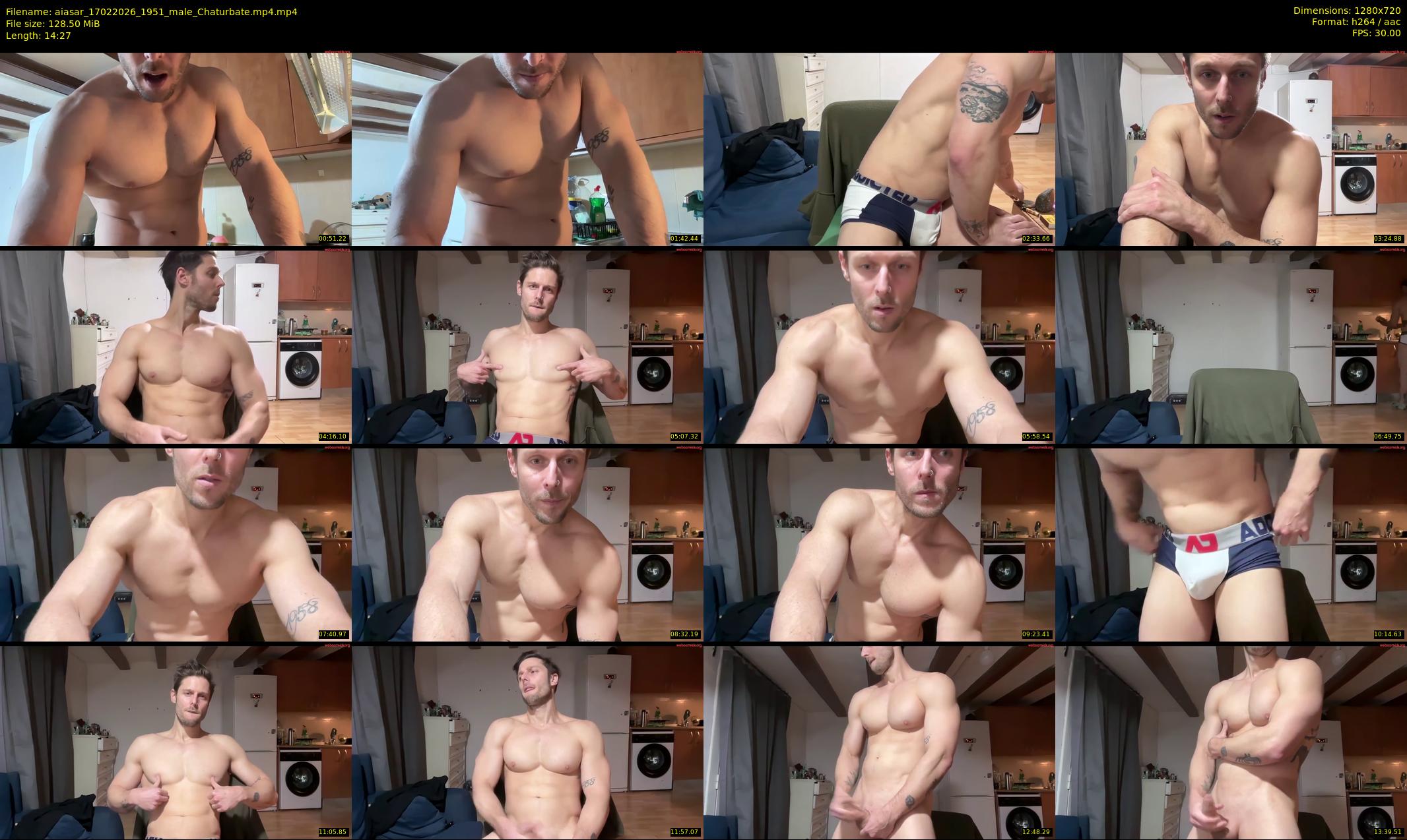 aiasar — 15 minute Chaturbate male cam show recording, 720p, Feb 17, 2026