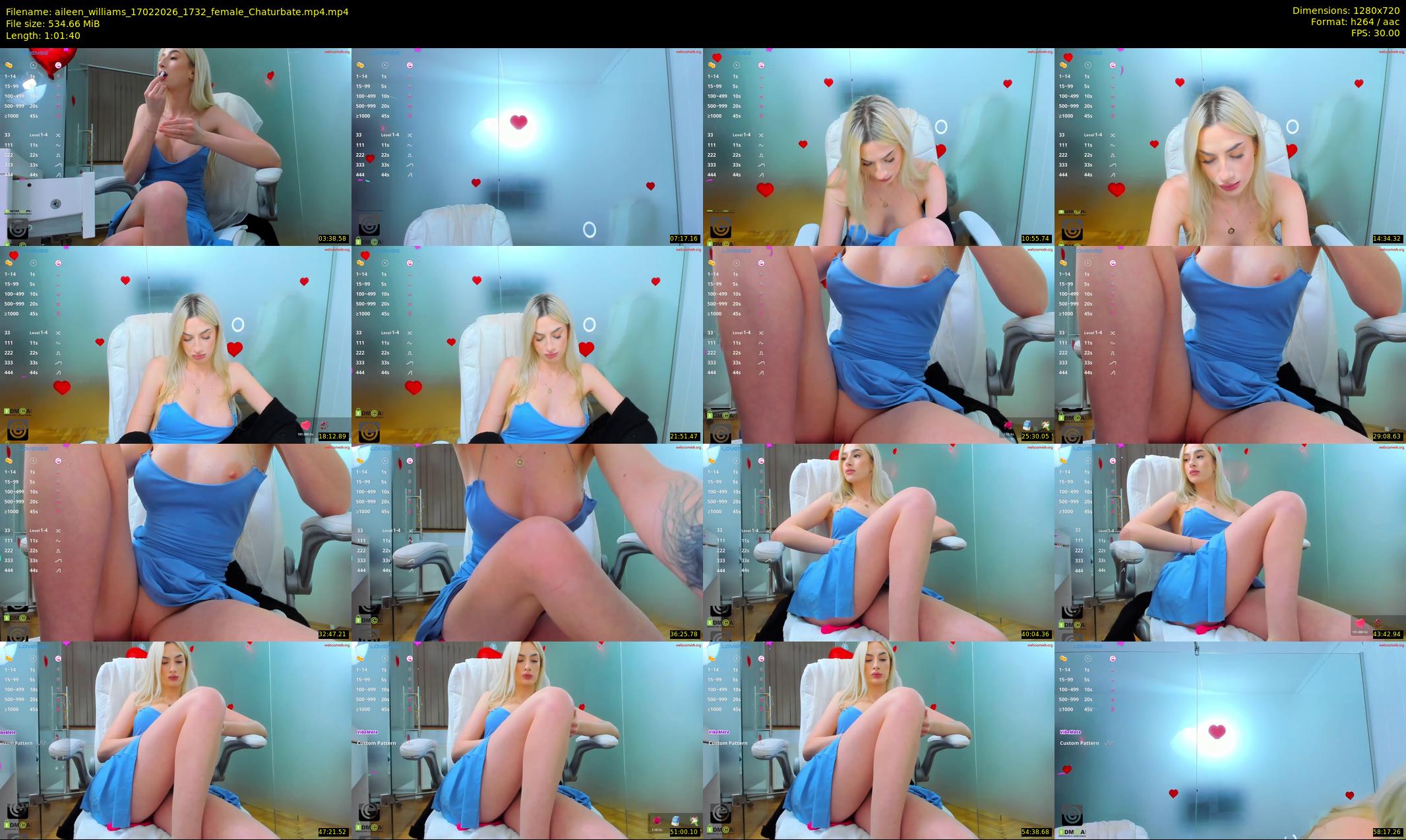 aileen_williams — 62 minute Chaturbate female cam show recording, 720p, Feb 17, 2026