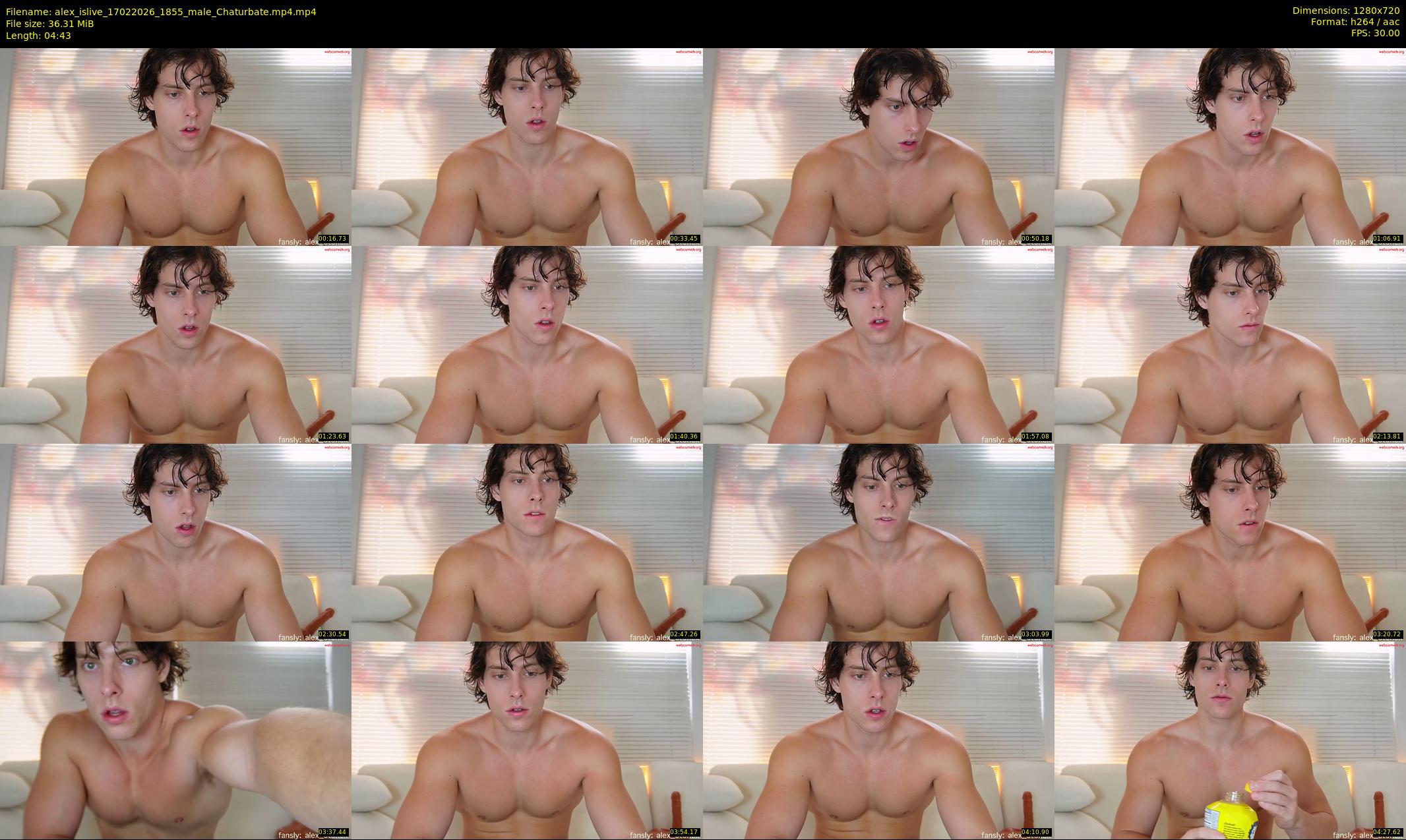 alex_islive — 5 minute Chaturbate male cam show recording, 720p, Feb 17, 2026