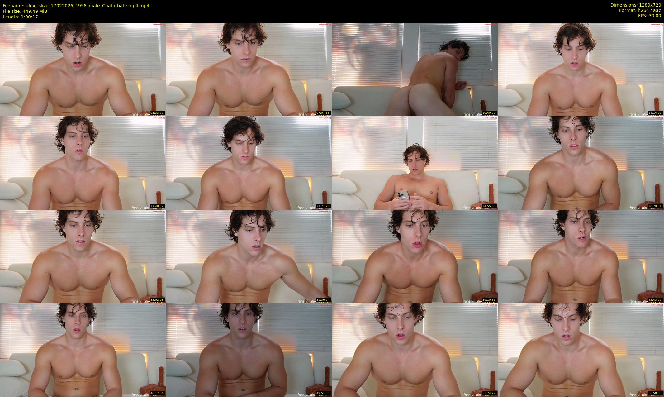 alex_islive — 61 minute Chaturbate male cam show recording, 720p, Feb 17, 2026