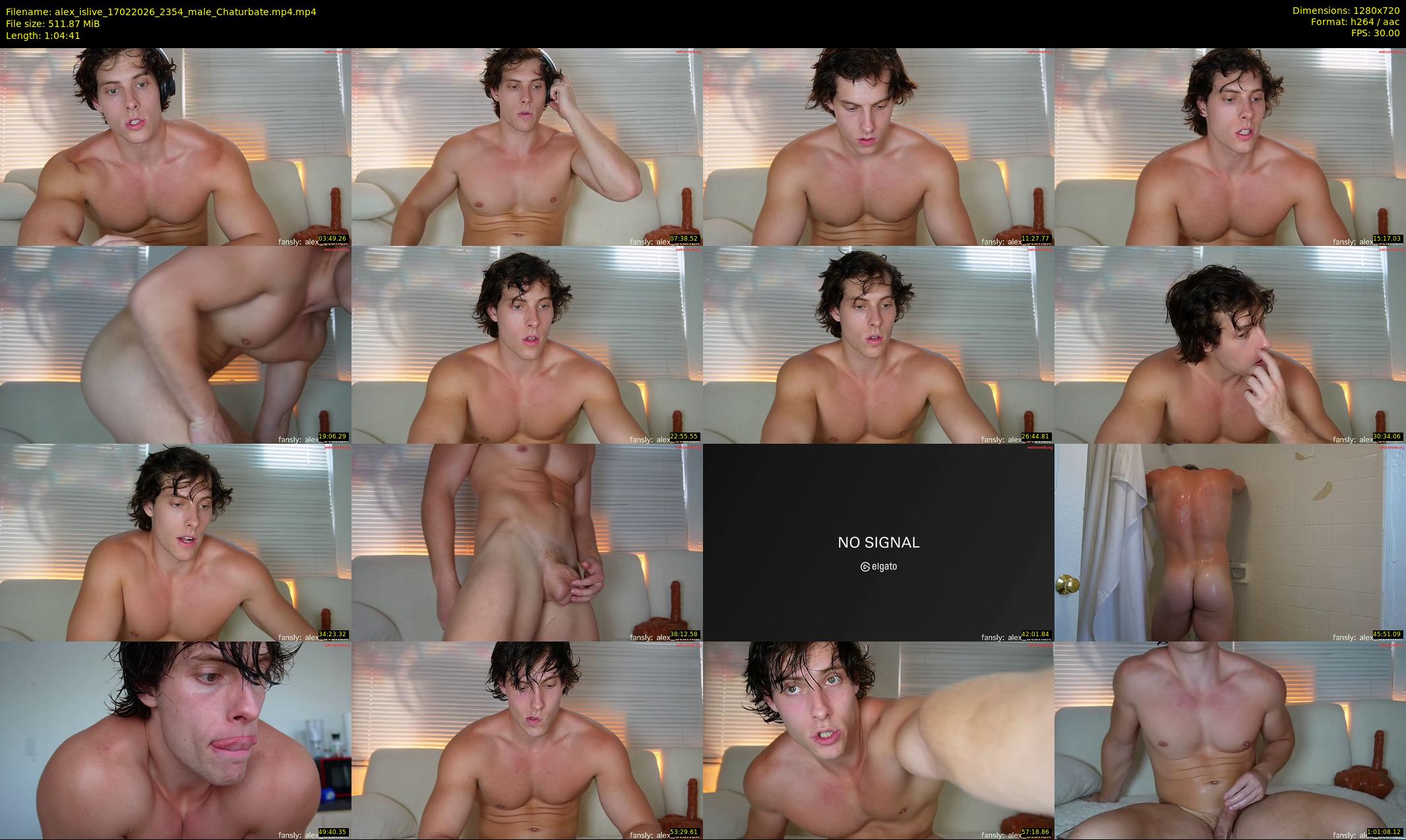 alex_islive — 65 minute Chaturbate male cam show recording, 720p, Feb 17, 2026