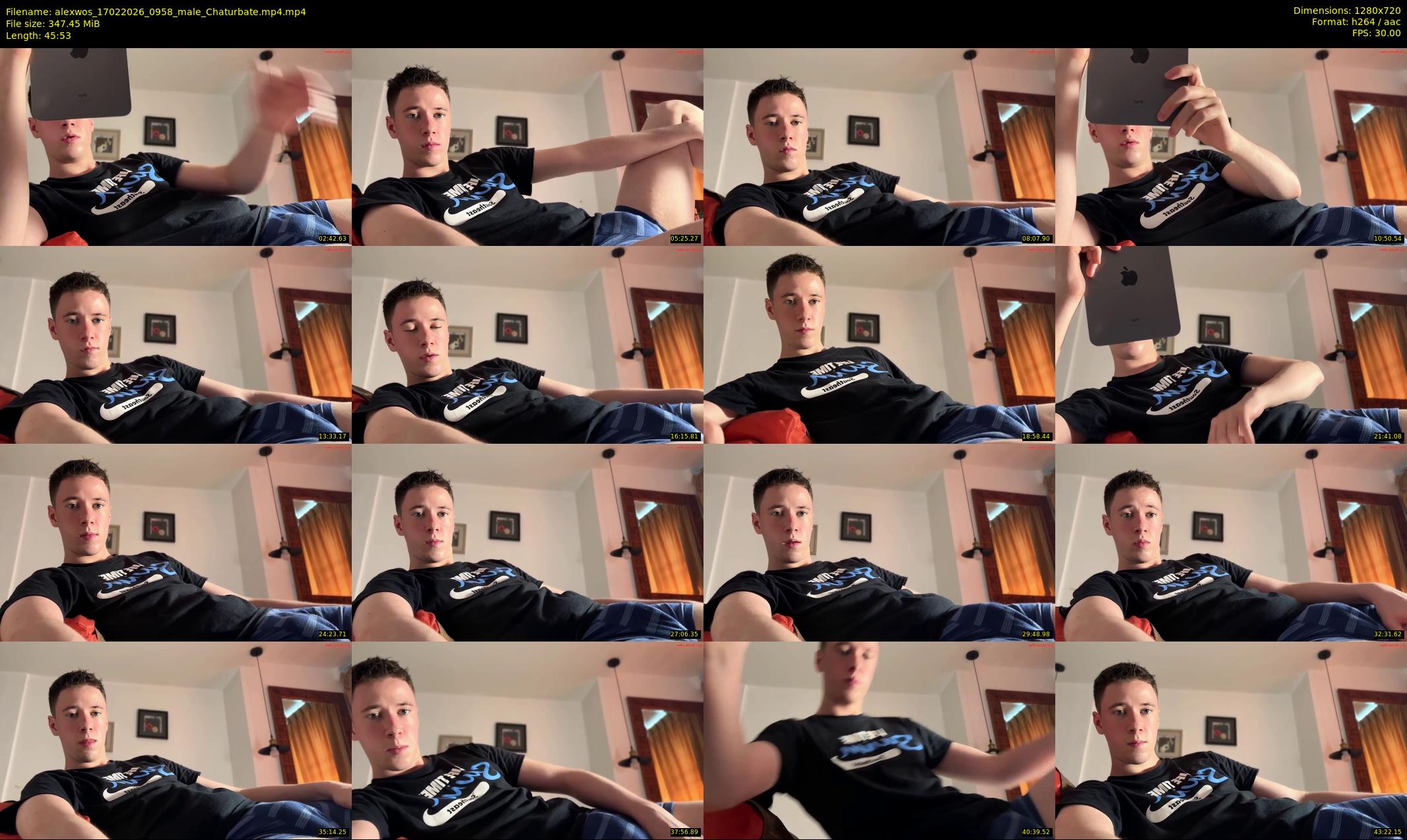 alexwos — 46 minute Chaturbate male cam show recording, 720p, Feb 17, 2026