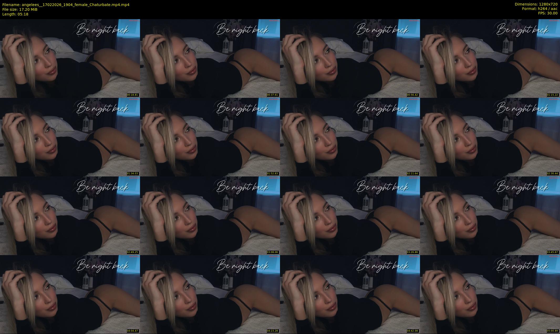 angelees_ — 6 minute Chaturbate female cam show recording, 720p, Feb 17, 2026